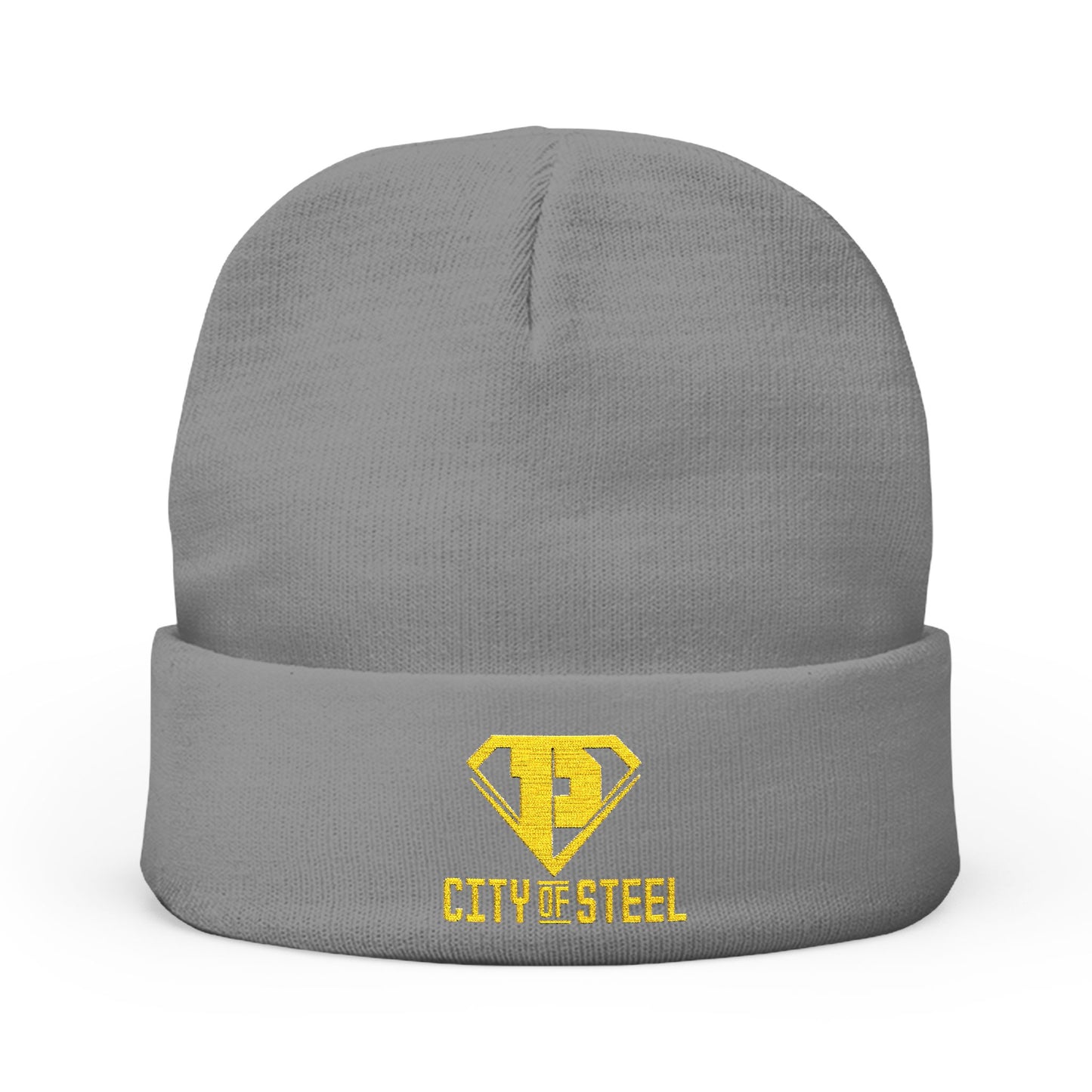 City of Steel - Stylish Embroidered Knit Beanie for Everyday Wear, Winter Essential, Unisex Accessory, Gift for Him or Her, Cozy Headwear
