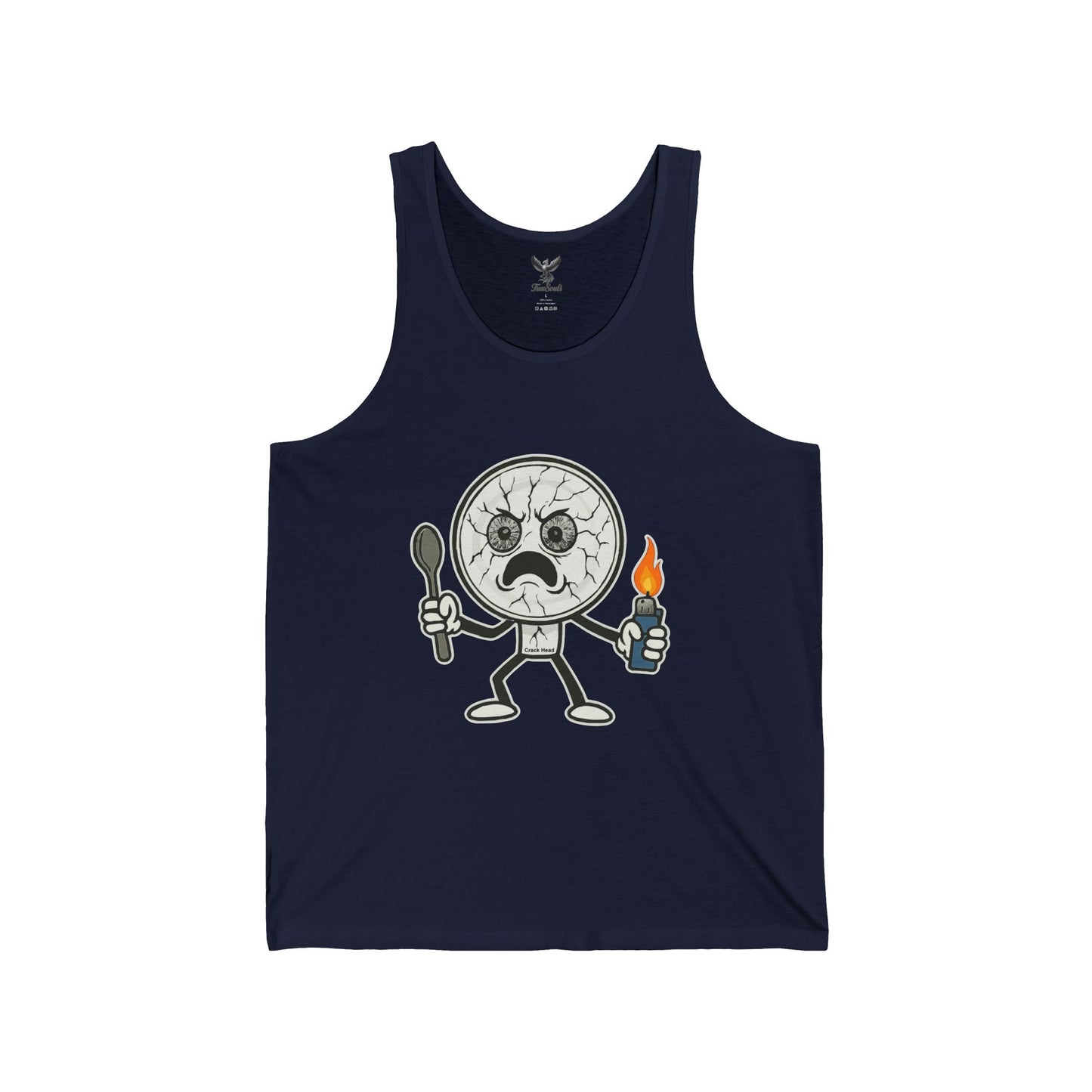 Crack Head - Unisex Jersey Tank - Bold Graphic Tee for Everyday Wear
