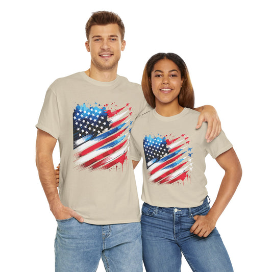 American Flag Jet Flyover Tee - Direct to Garment
