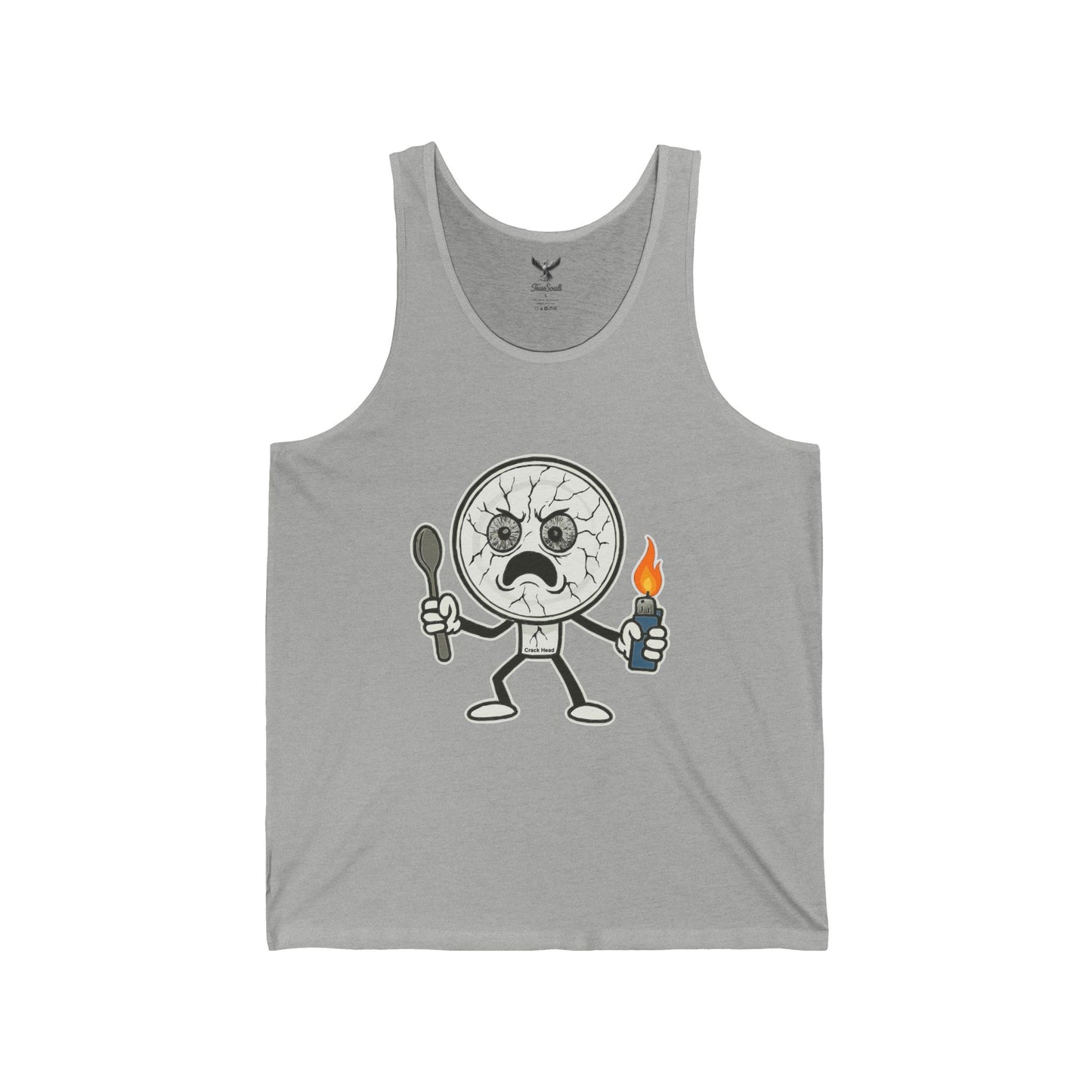 Crack Head - Unisex Jersey Tank - Bold Graphic Tee for Everyday Wear