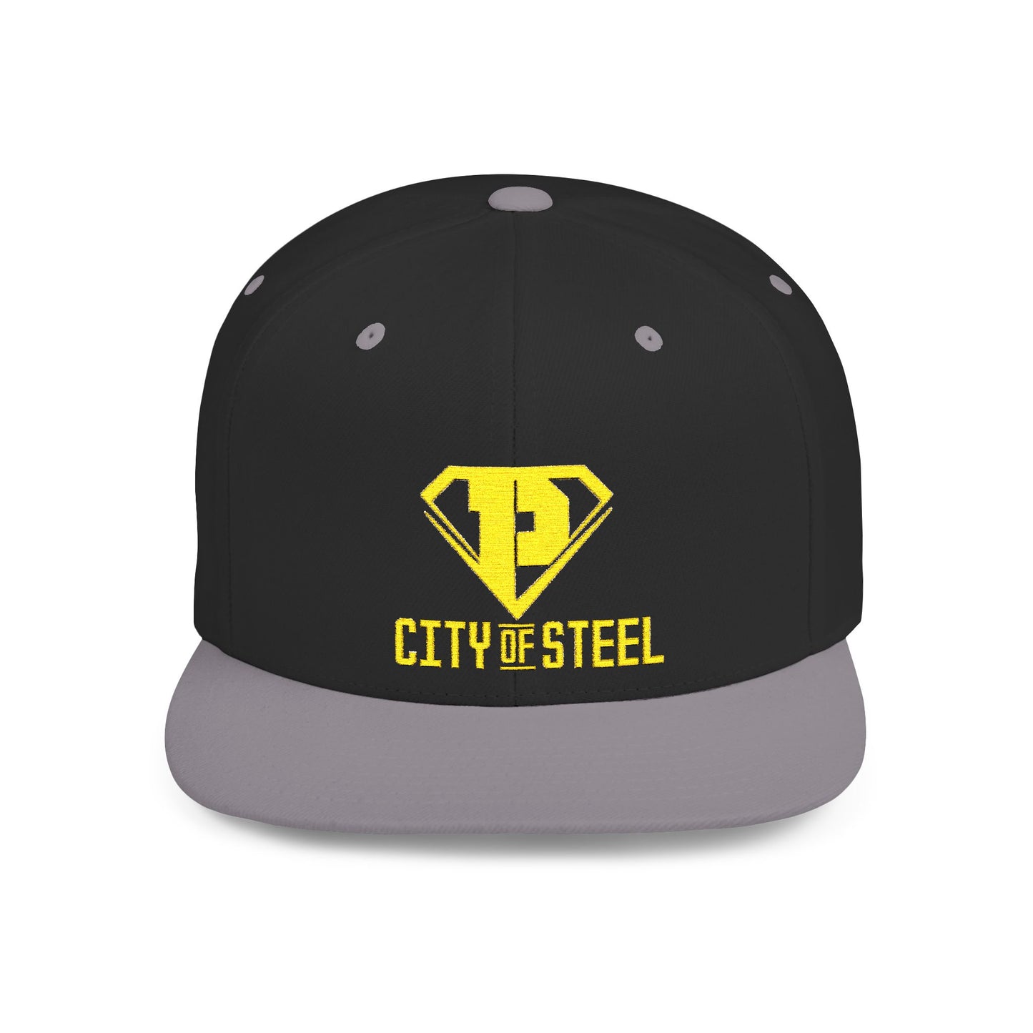 City Of Steel - Stylish Flat Bill Snapback Cap, Trendy Streetwear Hat for Men and Women, Cool Gift for Birthdays, Festivals, and Sports