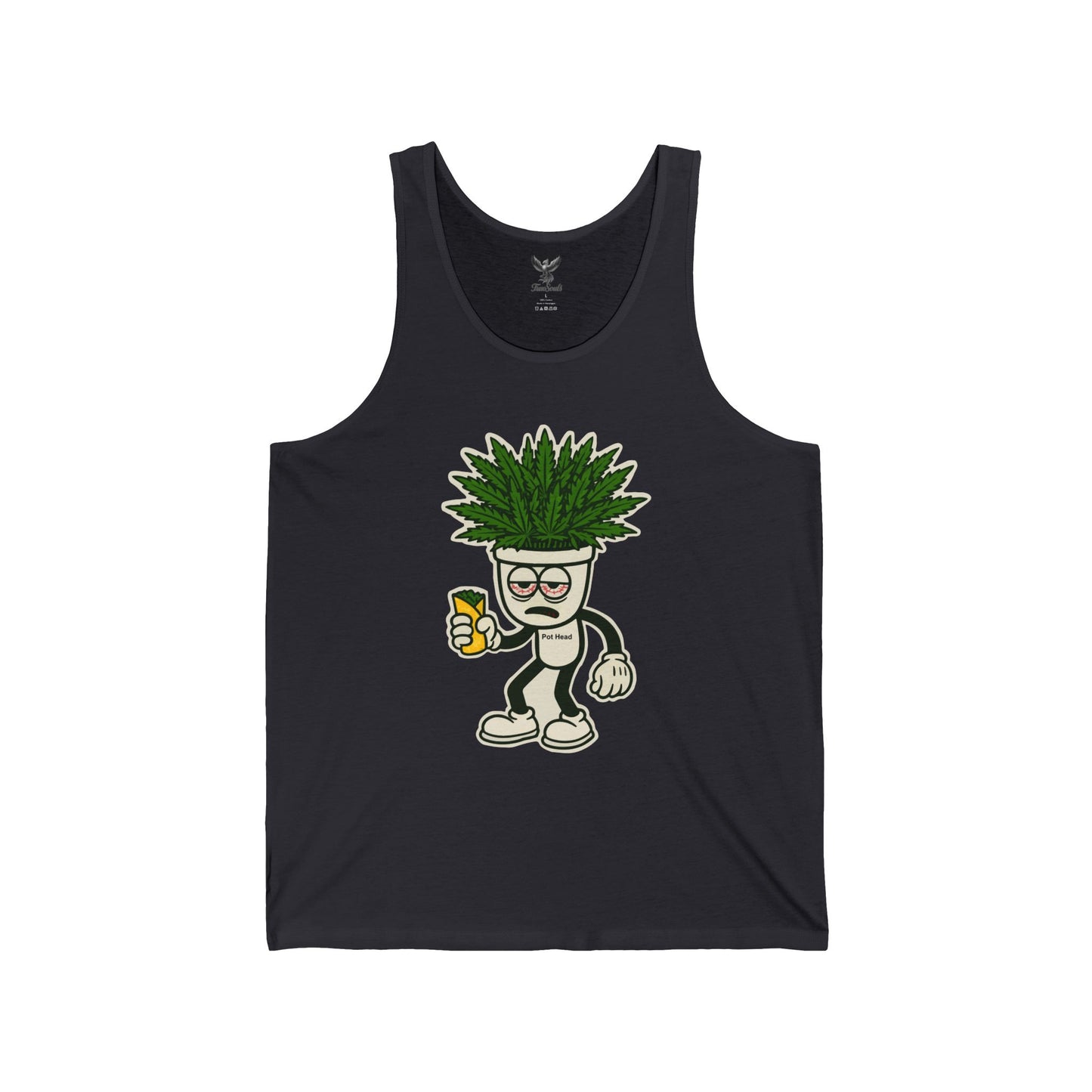 Pot Head - Unisex Jersey Tank - Bold Graphic Tee for Everyday Wear