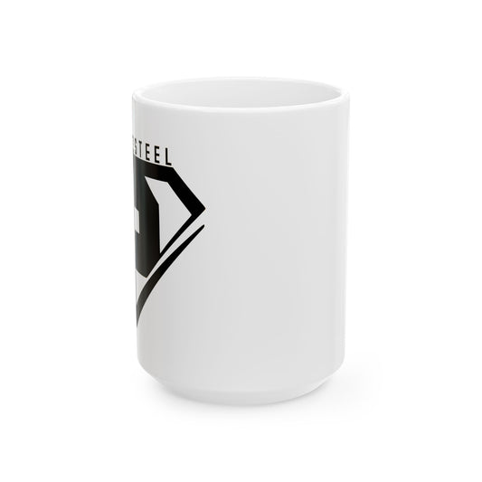 City of Steel Black Out Mug - 11oz & 15oz Ceramic Coffee Cup