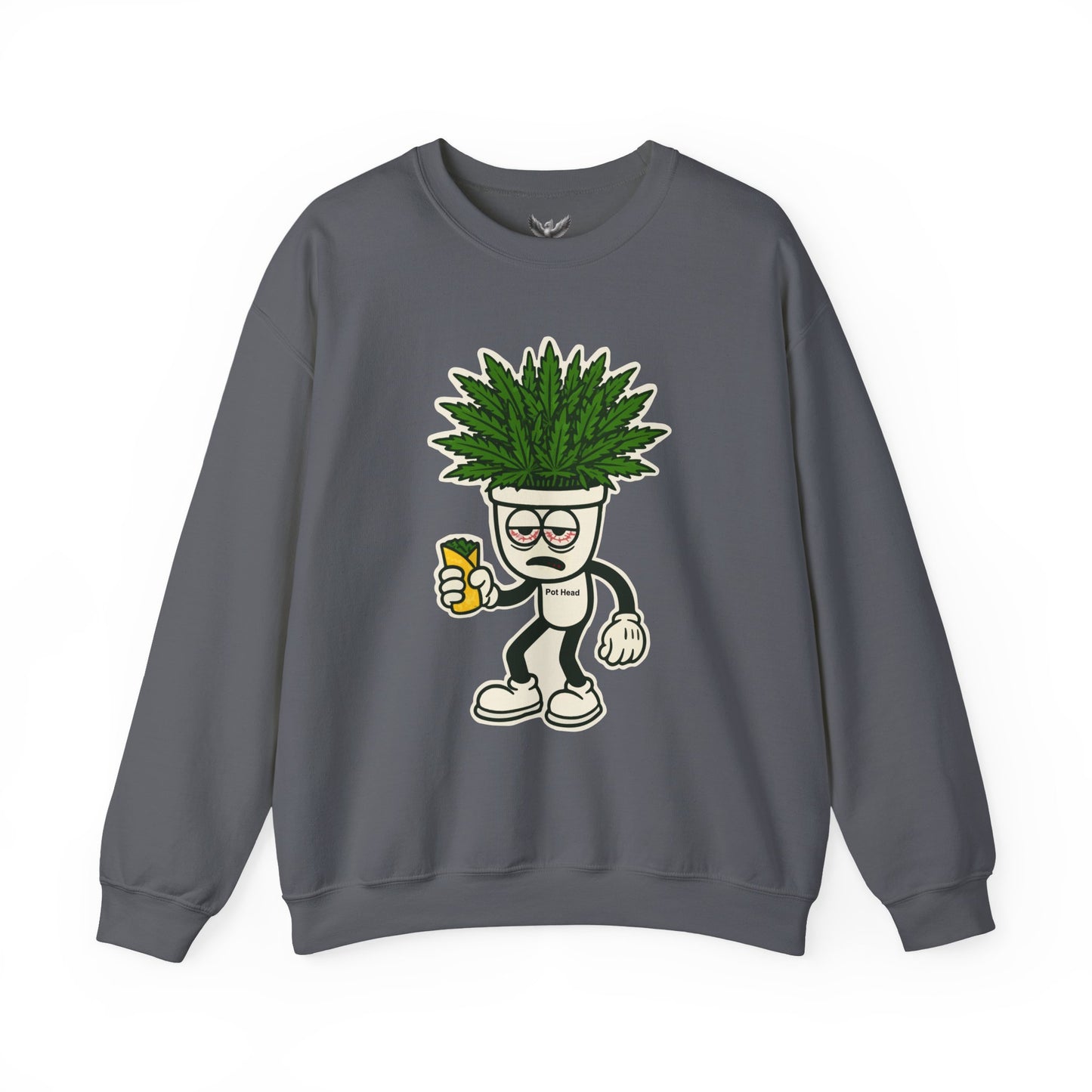 Pot Head - Unisex Crewneck Sweatshirt - Comfortable Stylish Apparel for Everyday Wear