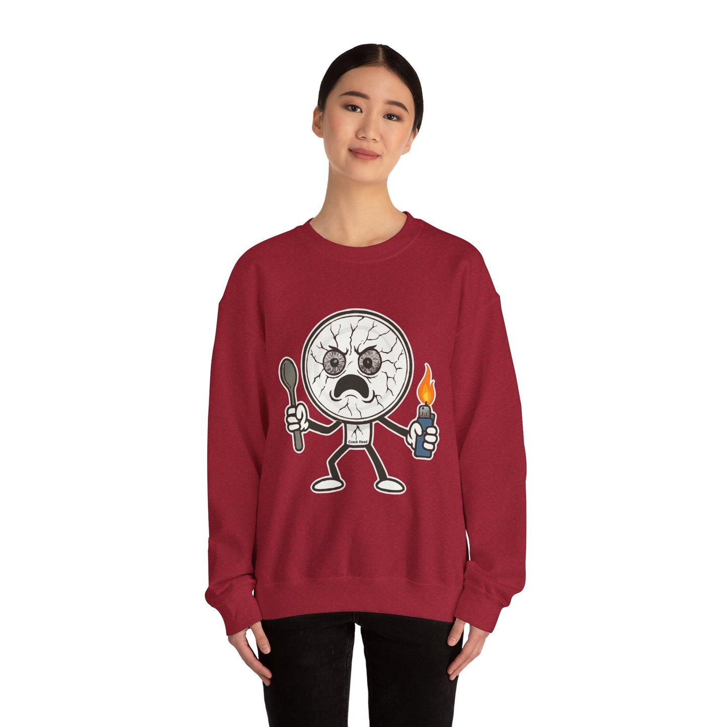 Crack Head - Unisex Crewneck Sweatshirt - Comfortable Stylish Apparel for Everyday Wear