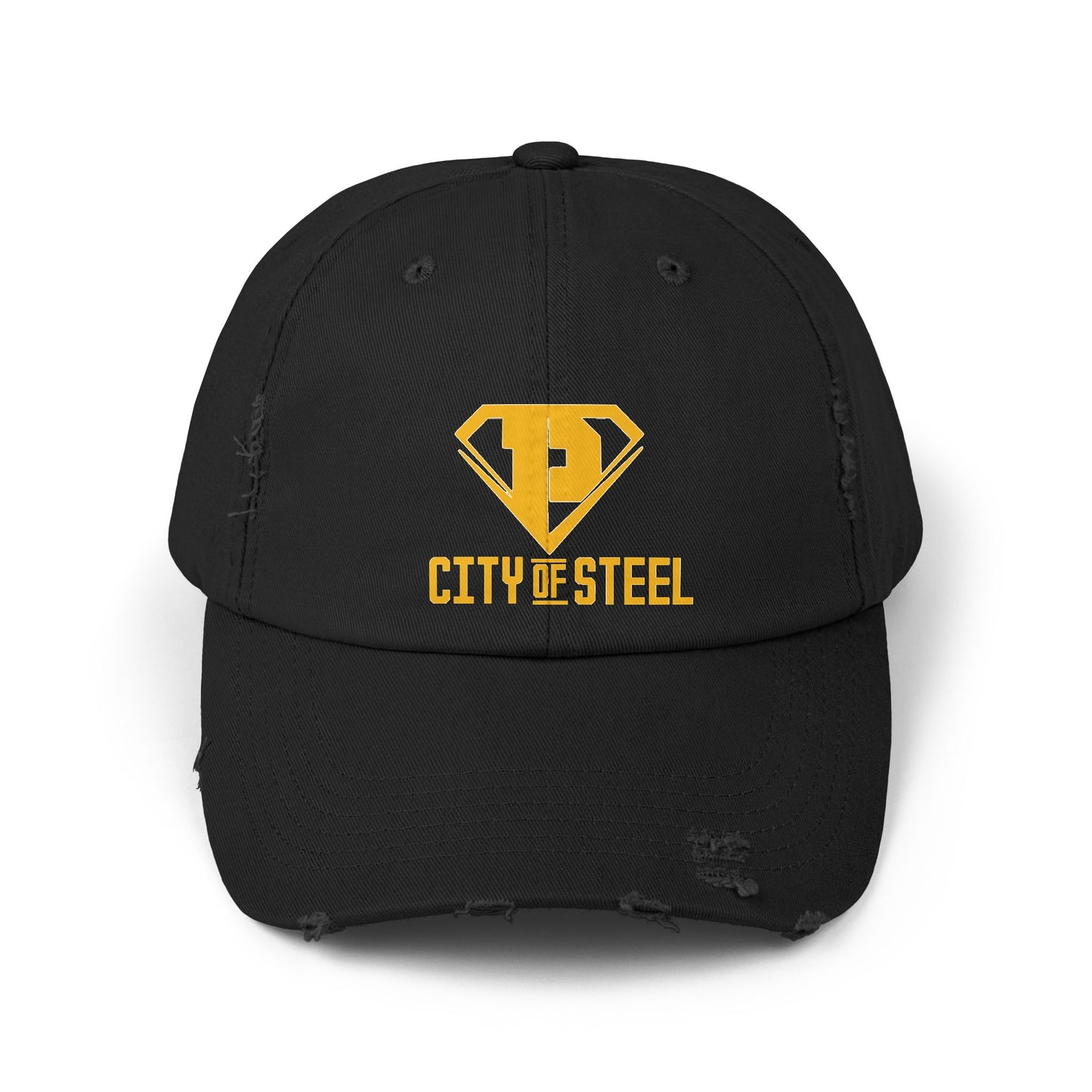 City Of Steel Unisex Distressed Cap, Casual Wear, Gift for Him/Her, Summer Style, Outdoor Activities