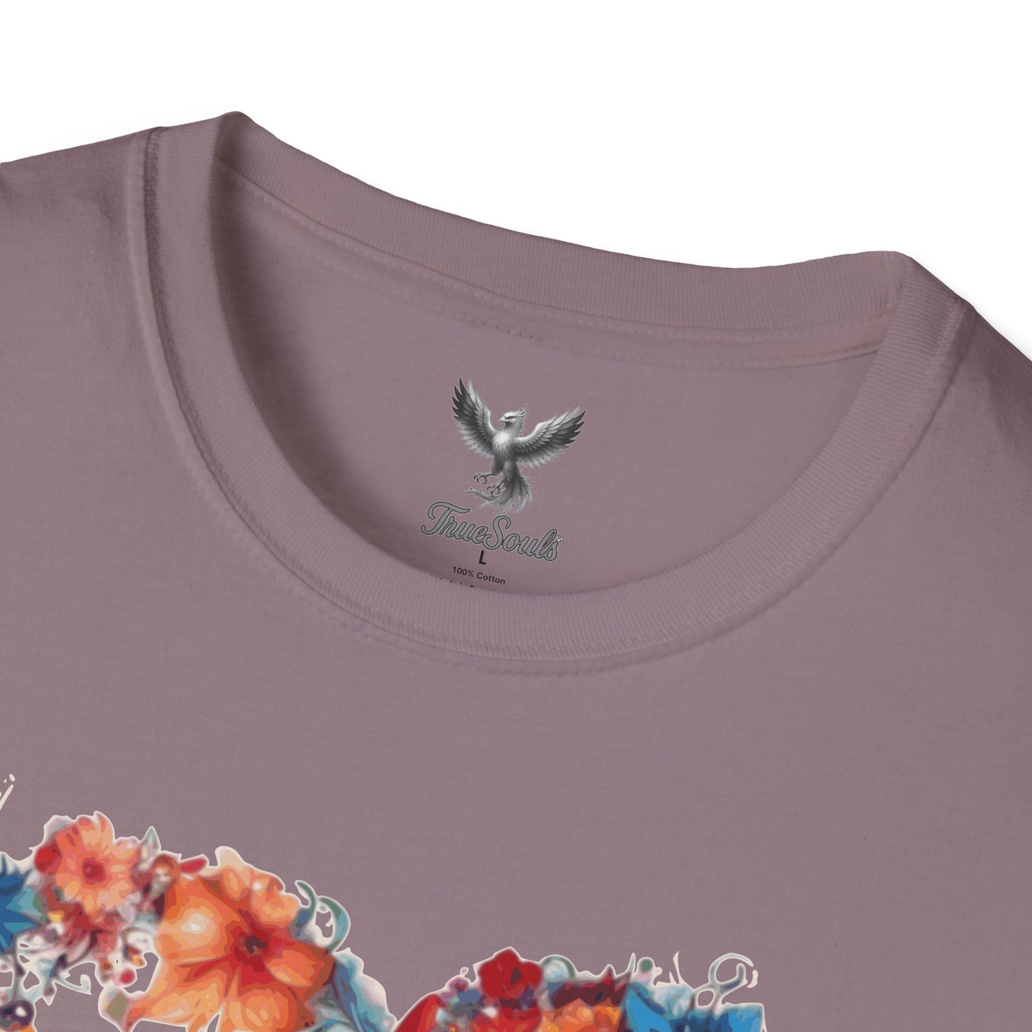 Mama Flower Heart - Unisex Softstyle T-Shirt Graphic