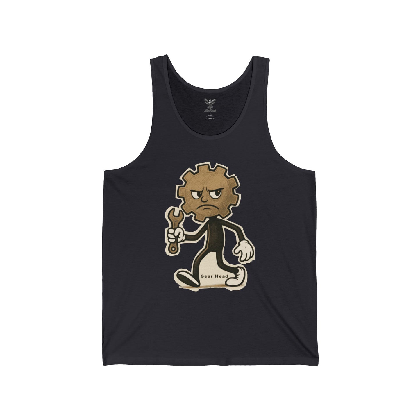 Gear Head - Unisex Jersey Tank - Bold Graphic Tee for Everyday Wear