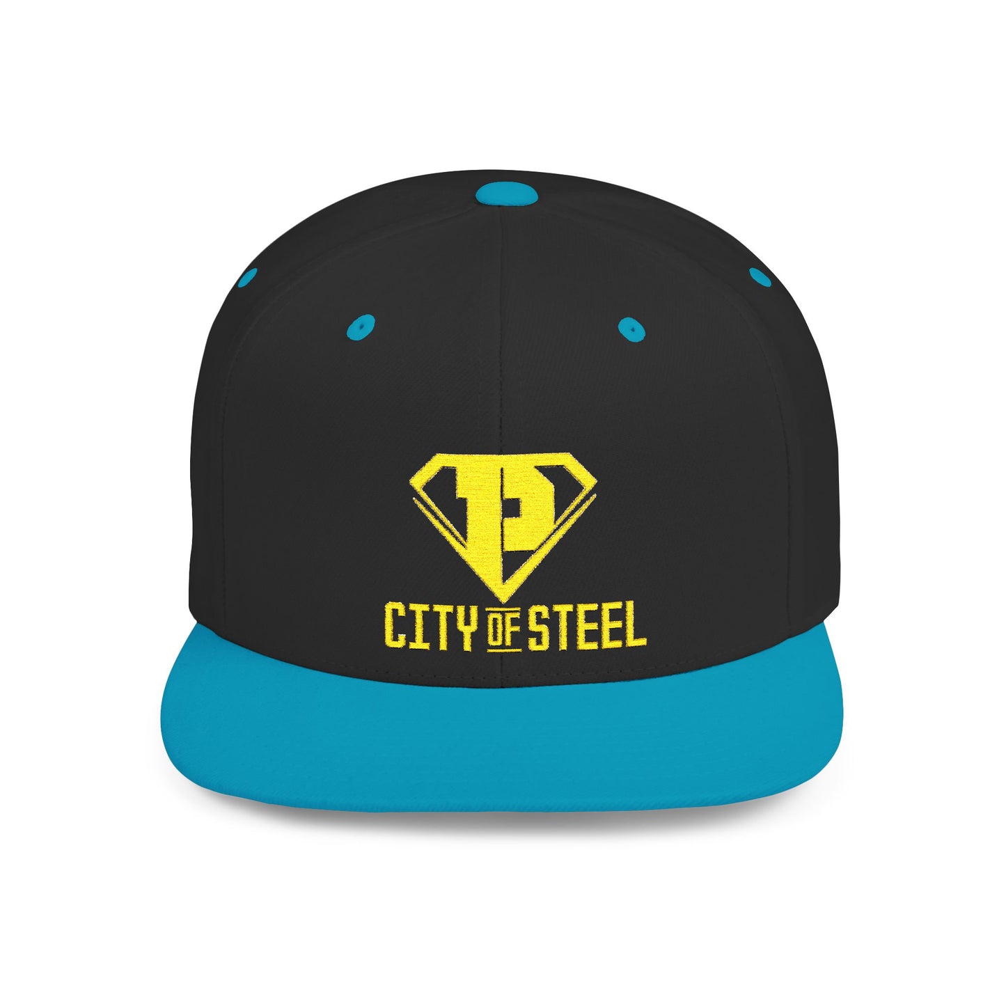 City Of Steel - Stylish Flat Bill Snapback Cap, Trendy Streetwear Hat for Men and Women, Cool Gift for Birthdays, Festivals, and Sports