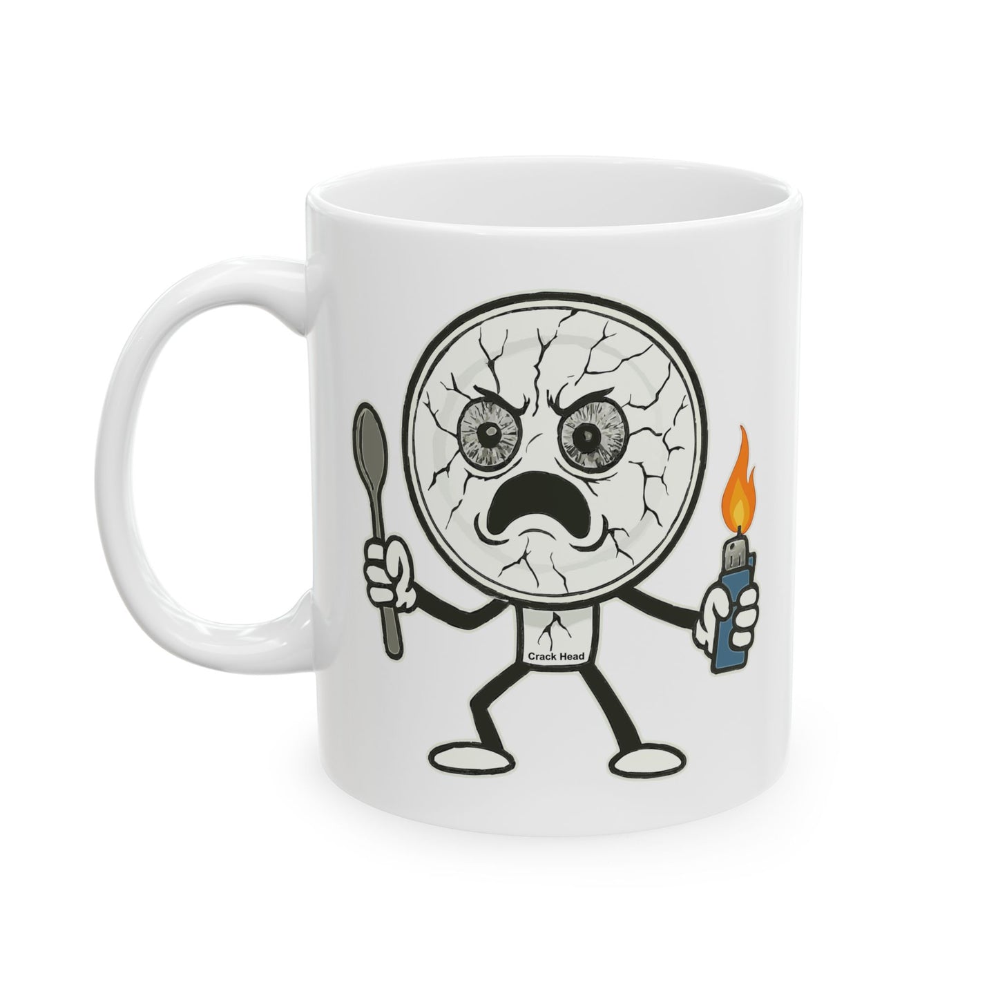 Crack Head - Funny Ceramic Mug - 11oz & 15oz Ceramic Coffee Cup