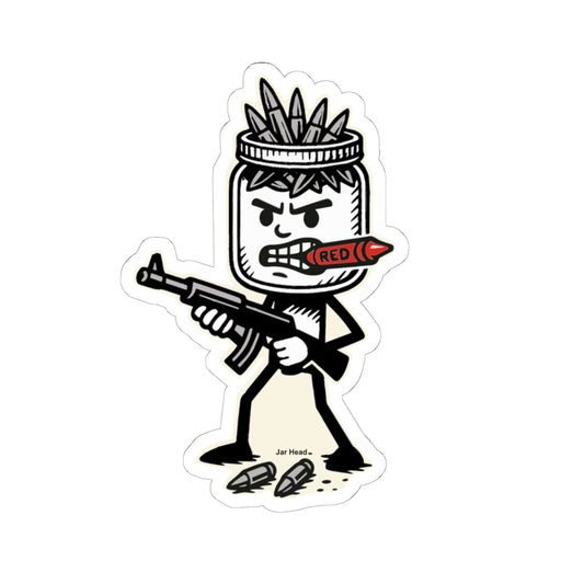 Jar Head Kiss-Cut Stickers - Bold Urban Design for Laptops, Water Bottles, Cars etc.