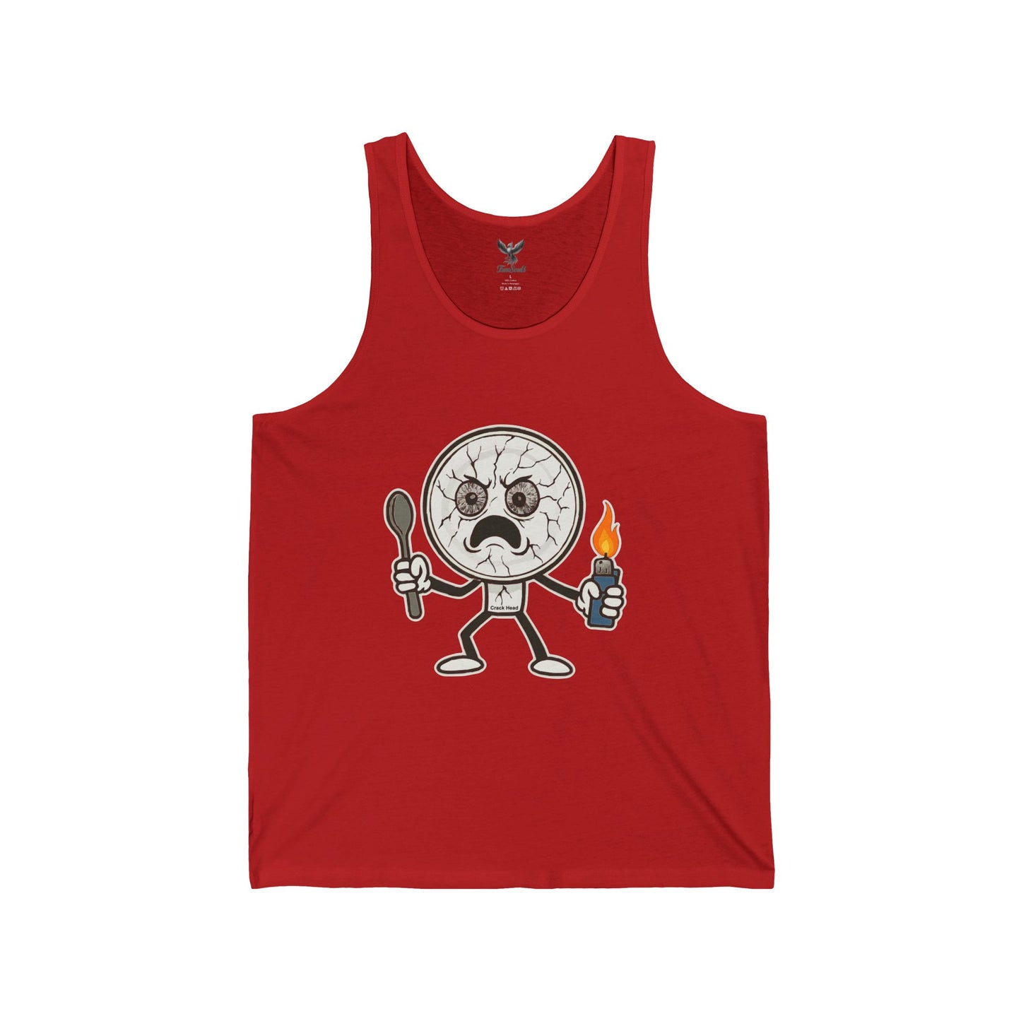 Crack Head - Unisex Jersey Tank - Bold Graphic Tee for Everyday Wear