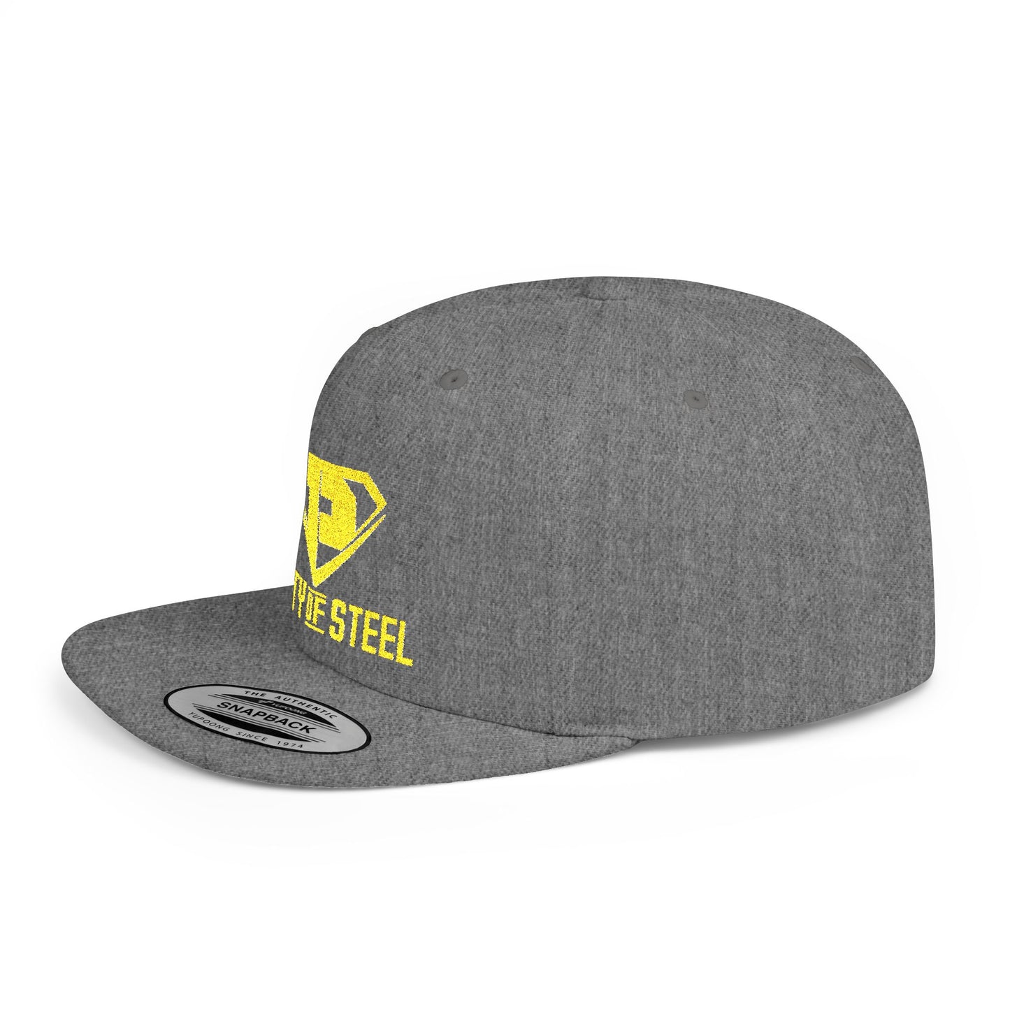 City Of Steel - Stylish Flat Bill Snapback Cap, Trendy Streetwear Hat for Men and Women, Cool Gift for Birthdays, Festivals, and Sports