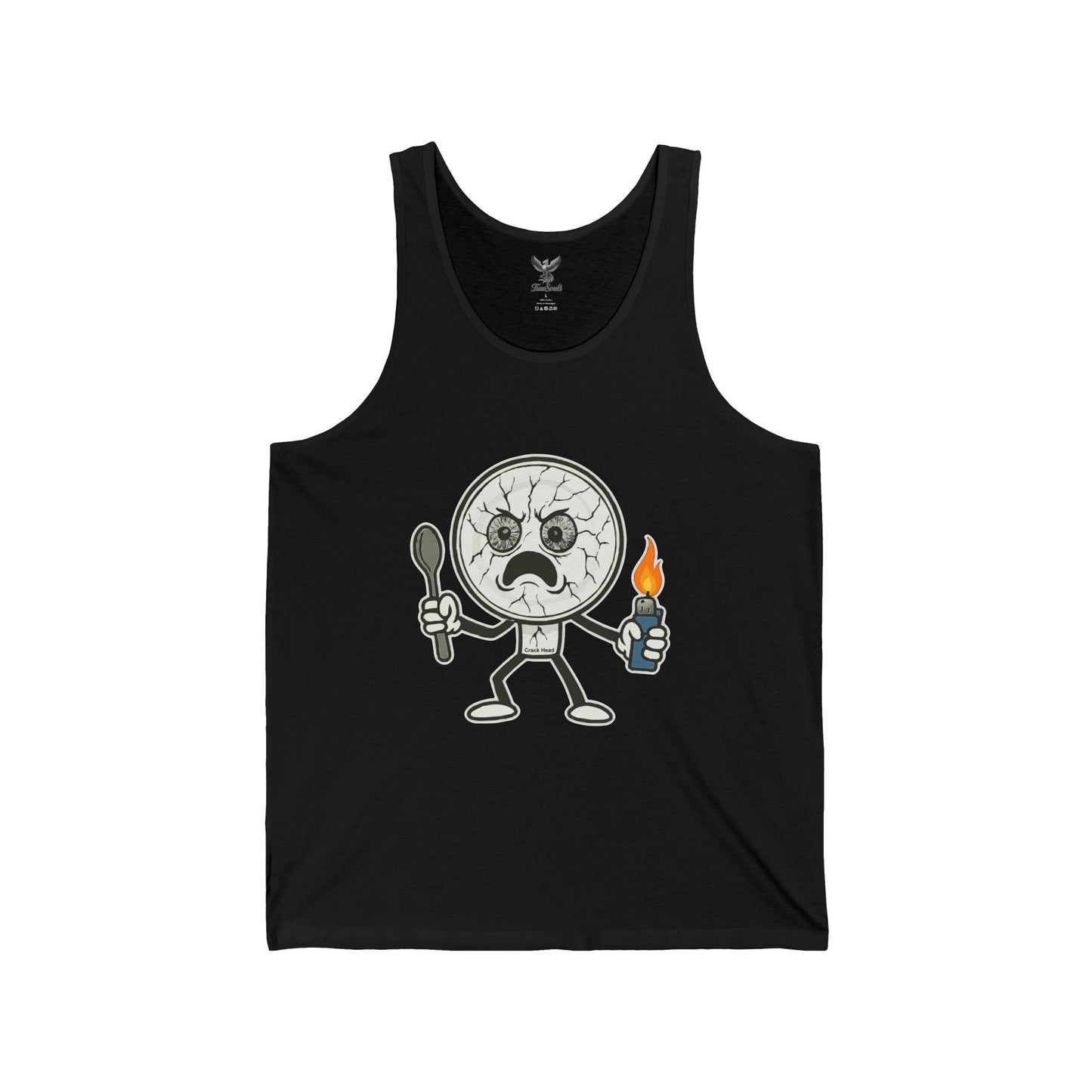 Crack Head - Unisex Jersey Tank - Bold Graphic Tee for Everyday Wear