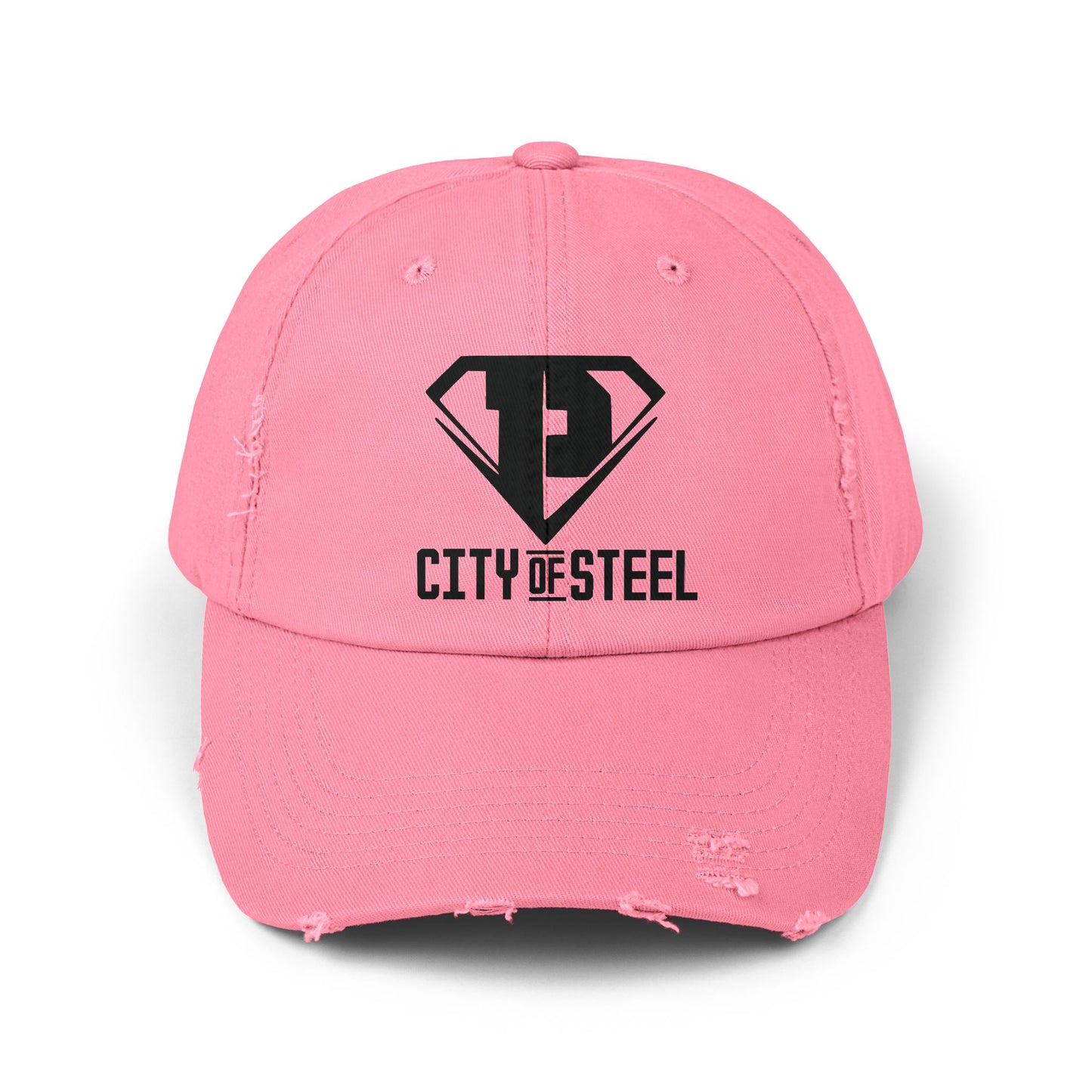 City Of Steel - Stylish Distressed Cap, Casual Fashion, Summer Accessory, Great for Outdoor Activities, Gift for Him/Her