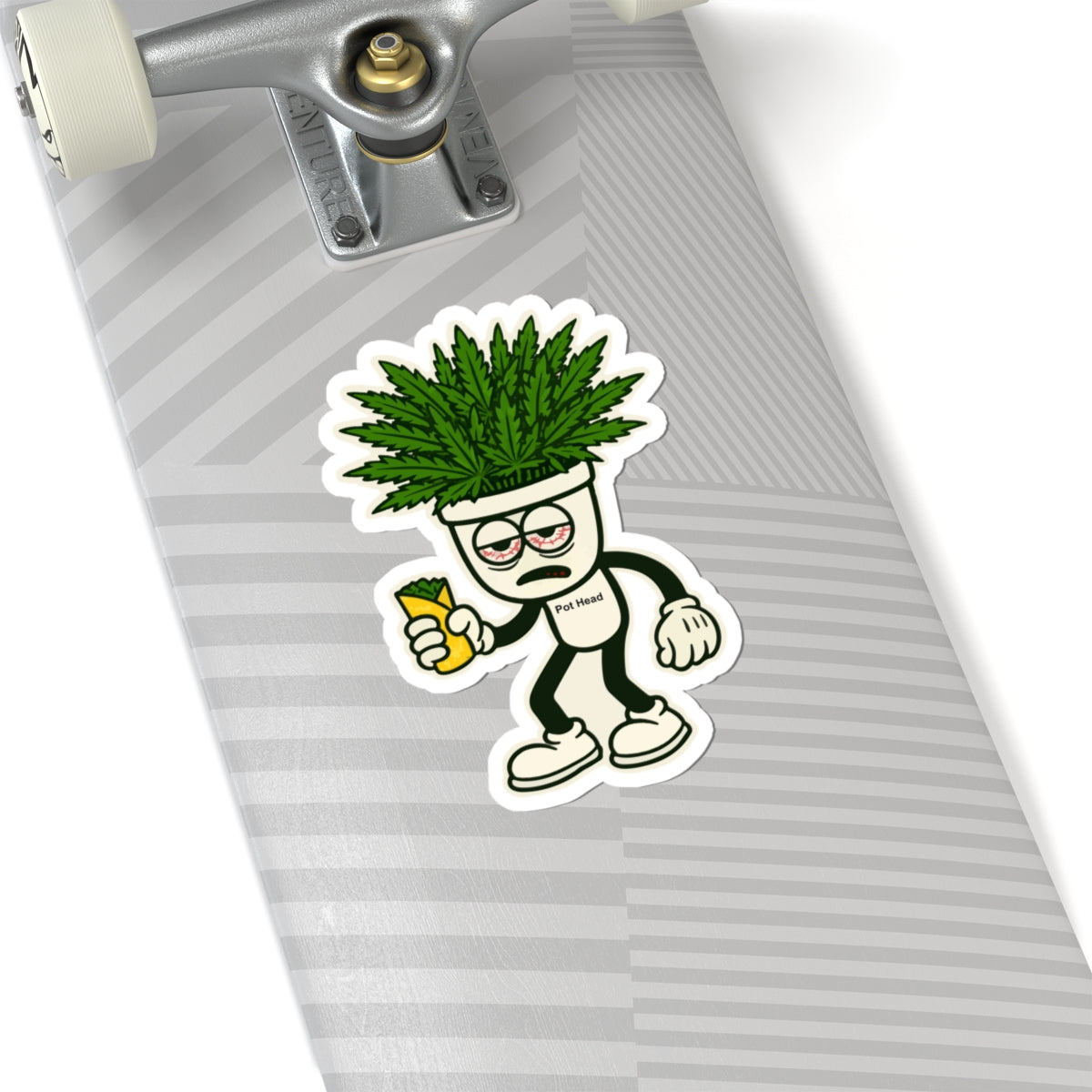 Pot Head Kiss-Cut Stickers - Bold Urban Design for Laptops, Water Bottles, Cars etc.