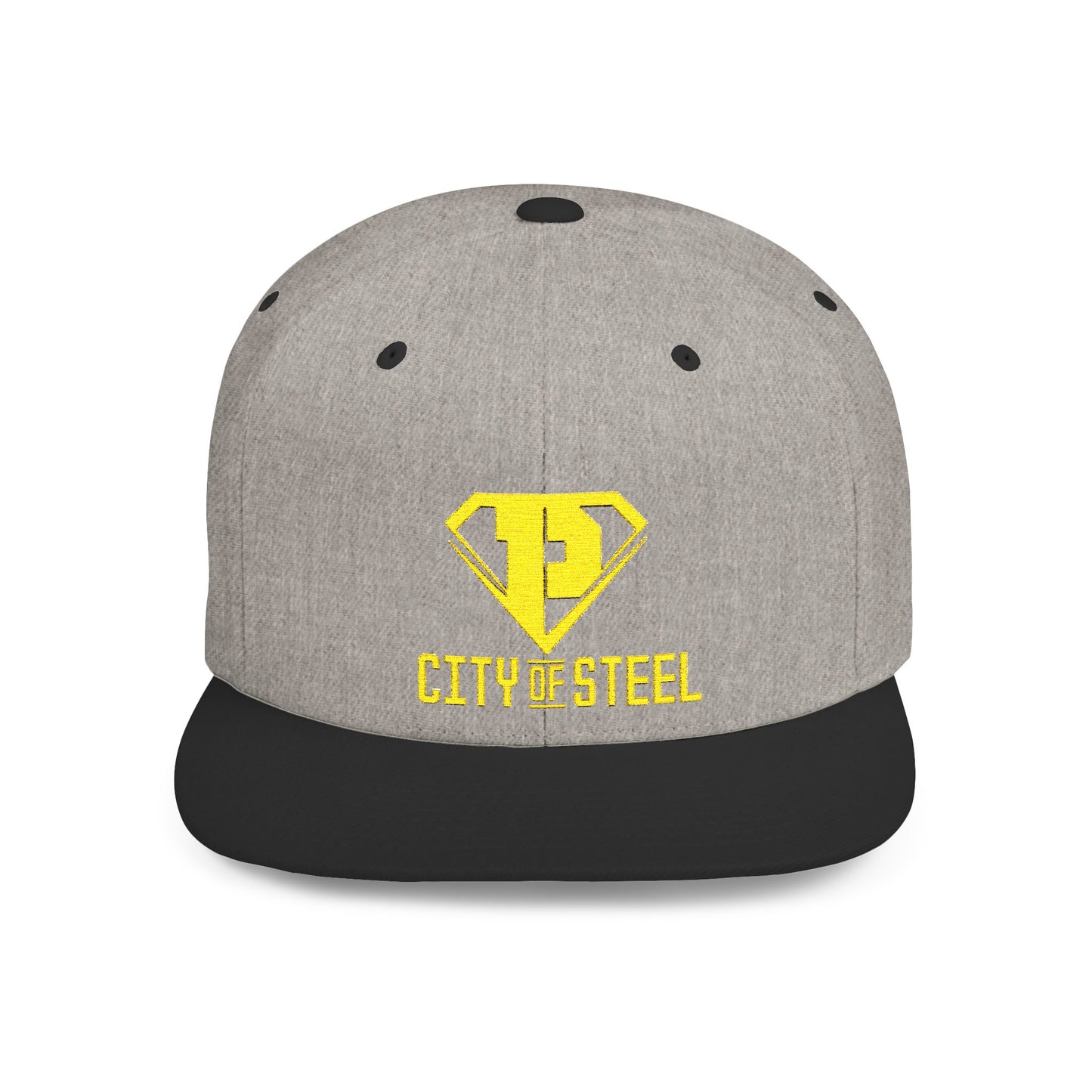 City Of Steel - Stylish Flat Bill Snapback Cap, Trendy Streetwear Hat for Men and Women, Cool Gift for Birthdays, Festivals, and Sports
