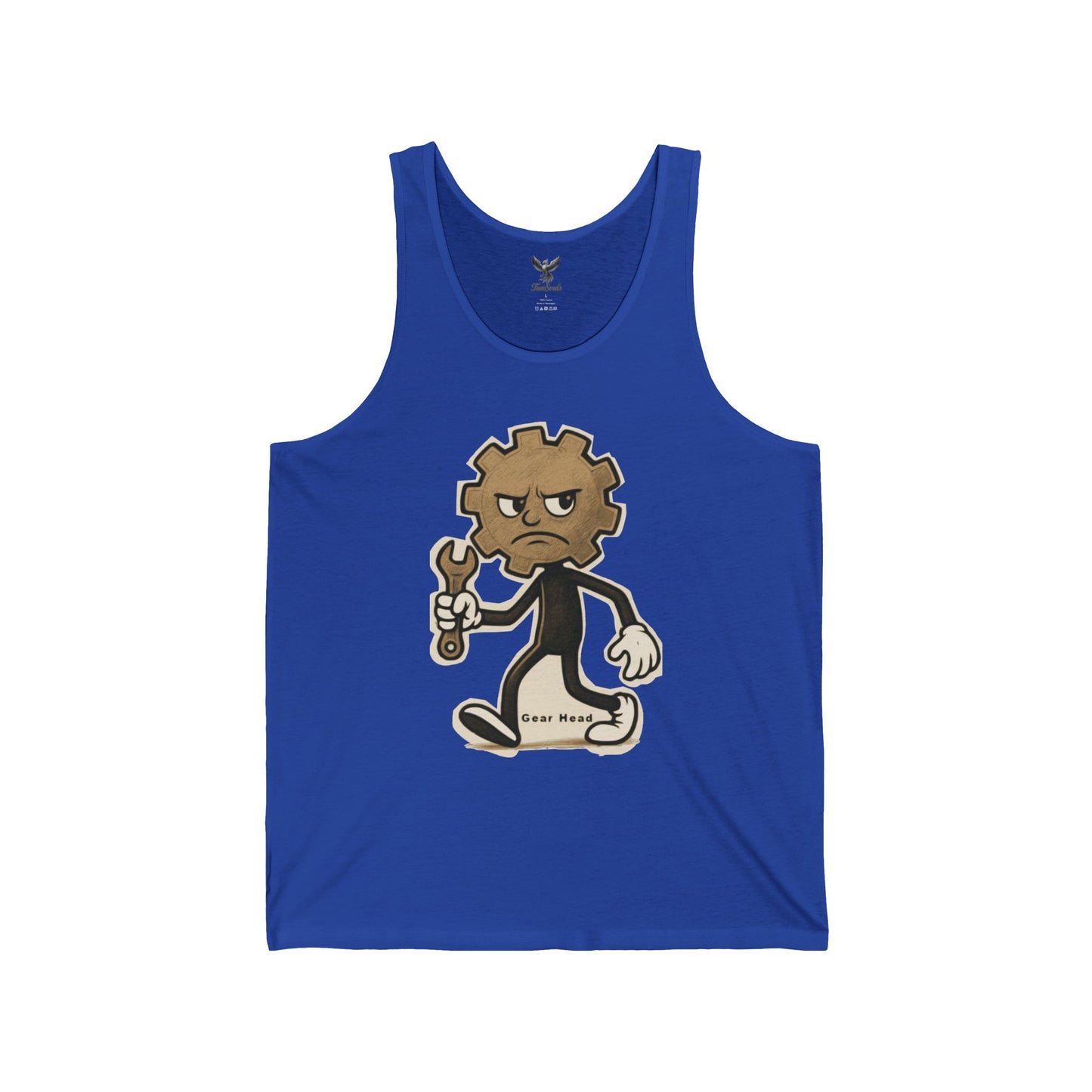Gear Head - Unisex Jersey Tank - Bold Graphic Tee for Everyday Wear