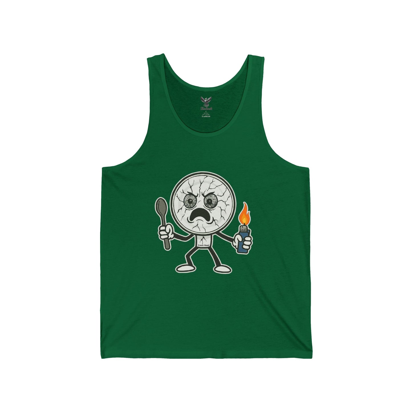 Crack Head - Unisex Jersey Tank - Bold Graphic Tee for Everyday Wear