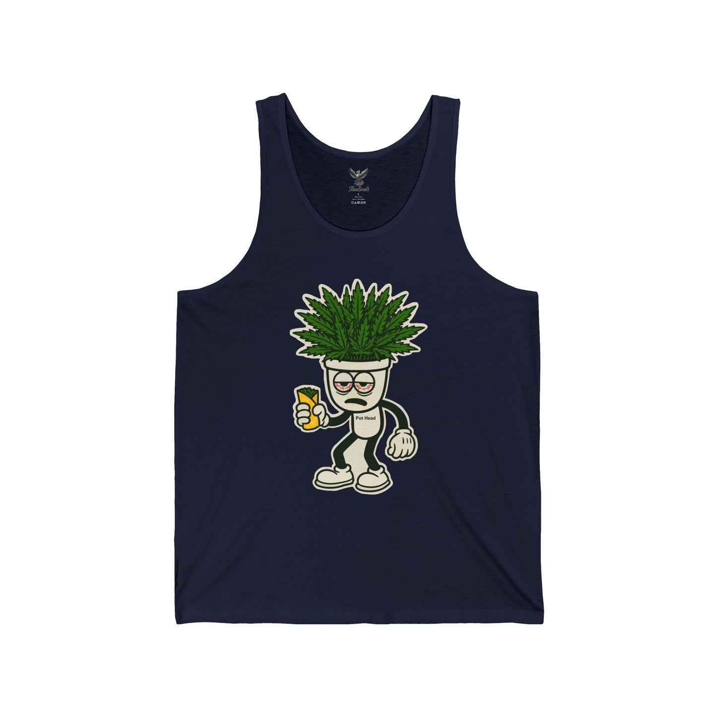 Pot Head - Unisex Jersey Tank - Bold Graphic Tee for Everyday Wear