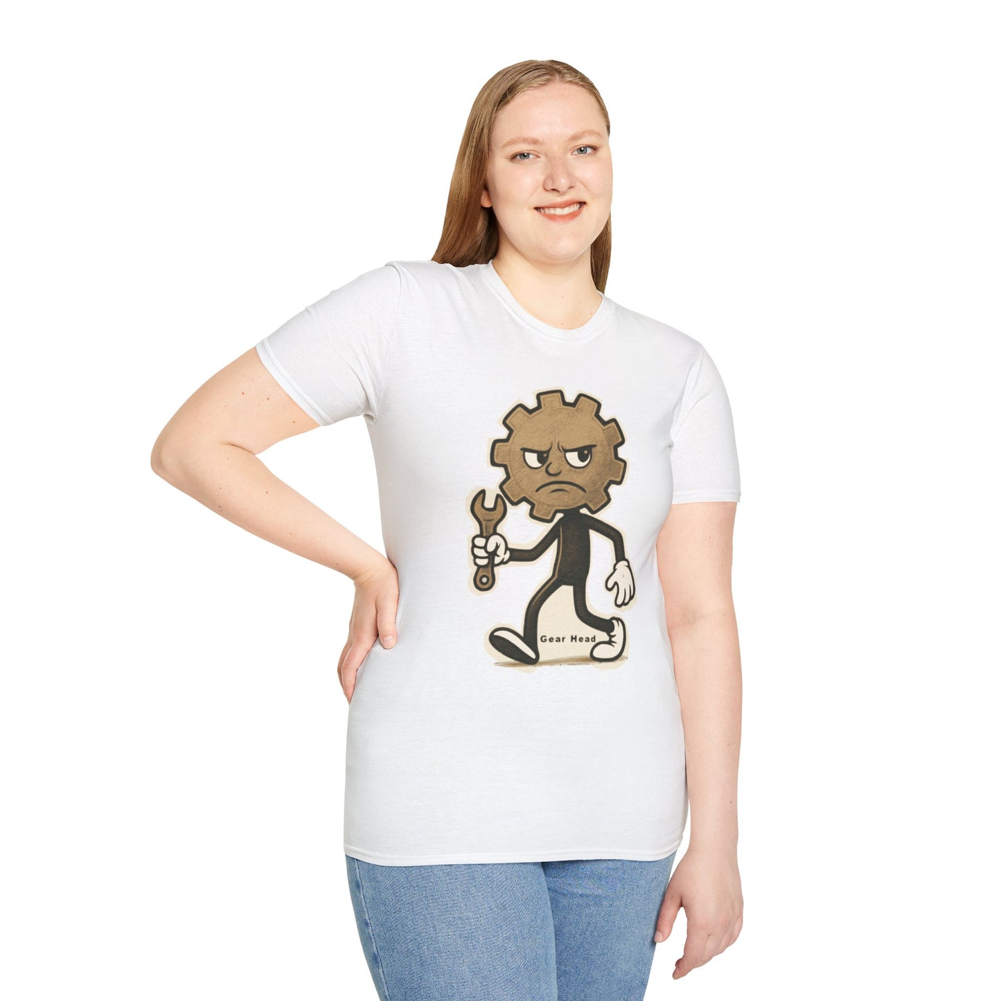Gear Head - Funny T-Shirt - Unisex Softstyle Tee