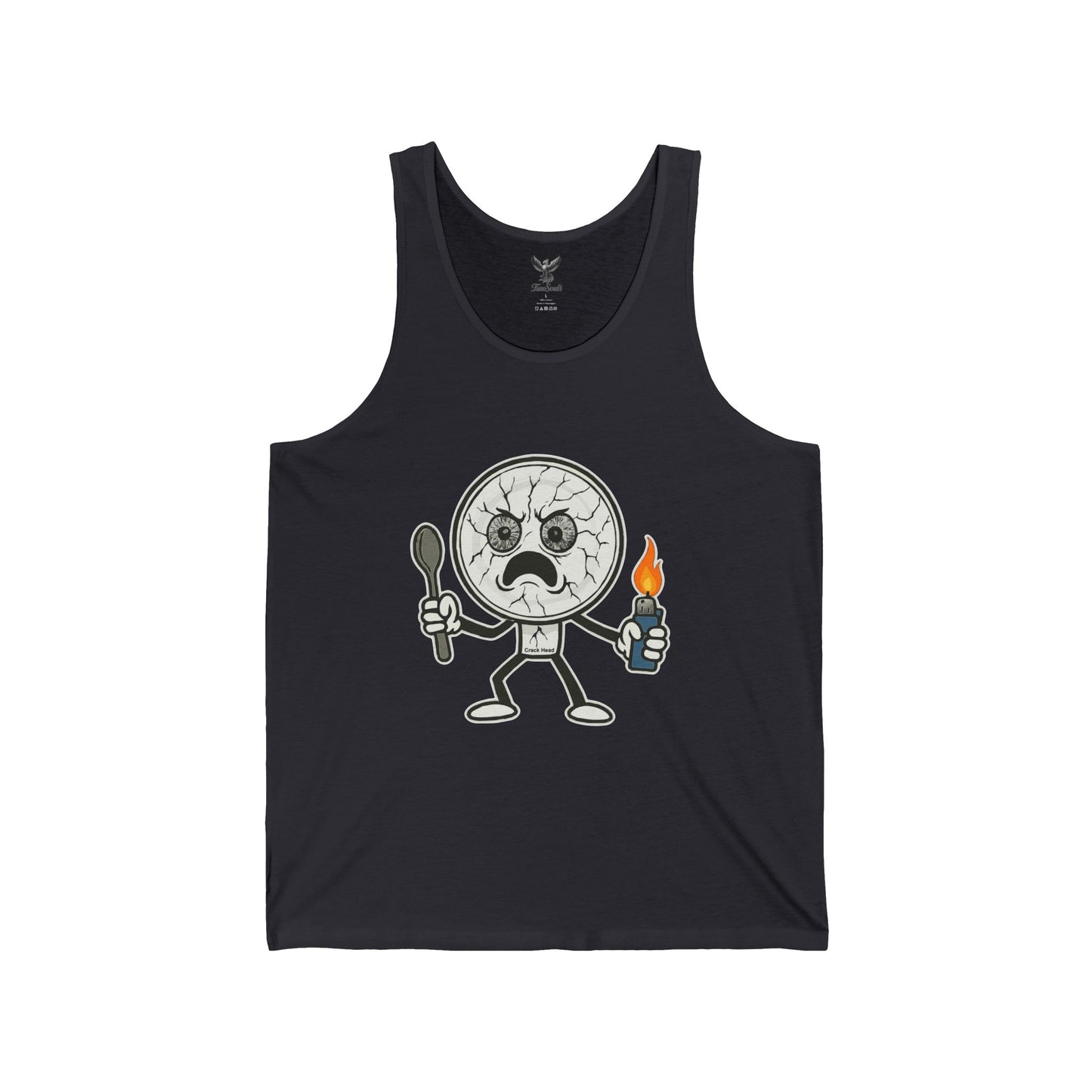 Crack Head - Unisex Jersey Tank - Bold Graphic Tee for Everyday Wear