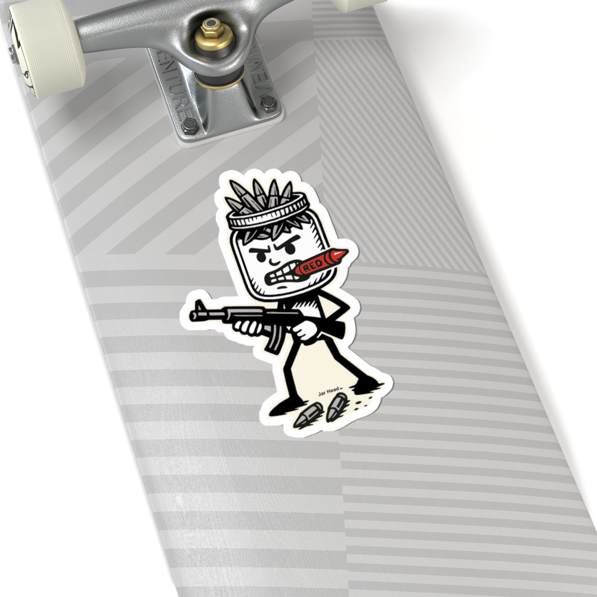 Jar Head Kiss-Cut Stickers - Bold Urban Design for Laptops, Water Bottles, Cars etc.