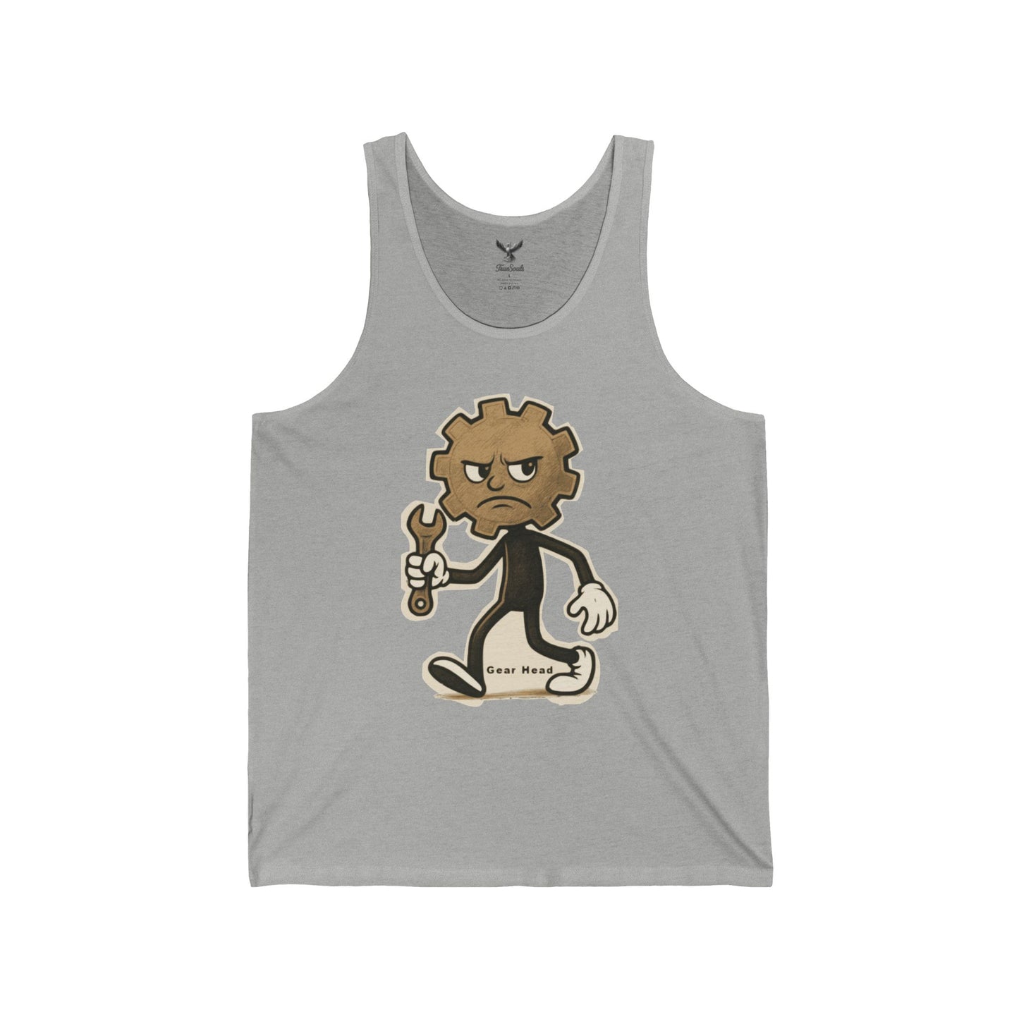 Gear Head - Unisex Jersey Tank - Bold Graphic Tee for Everyday Wear