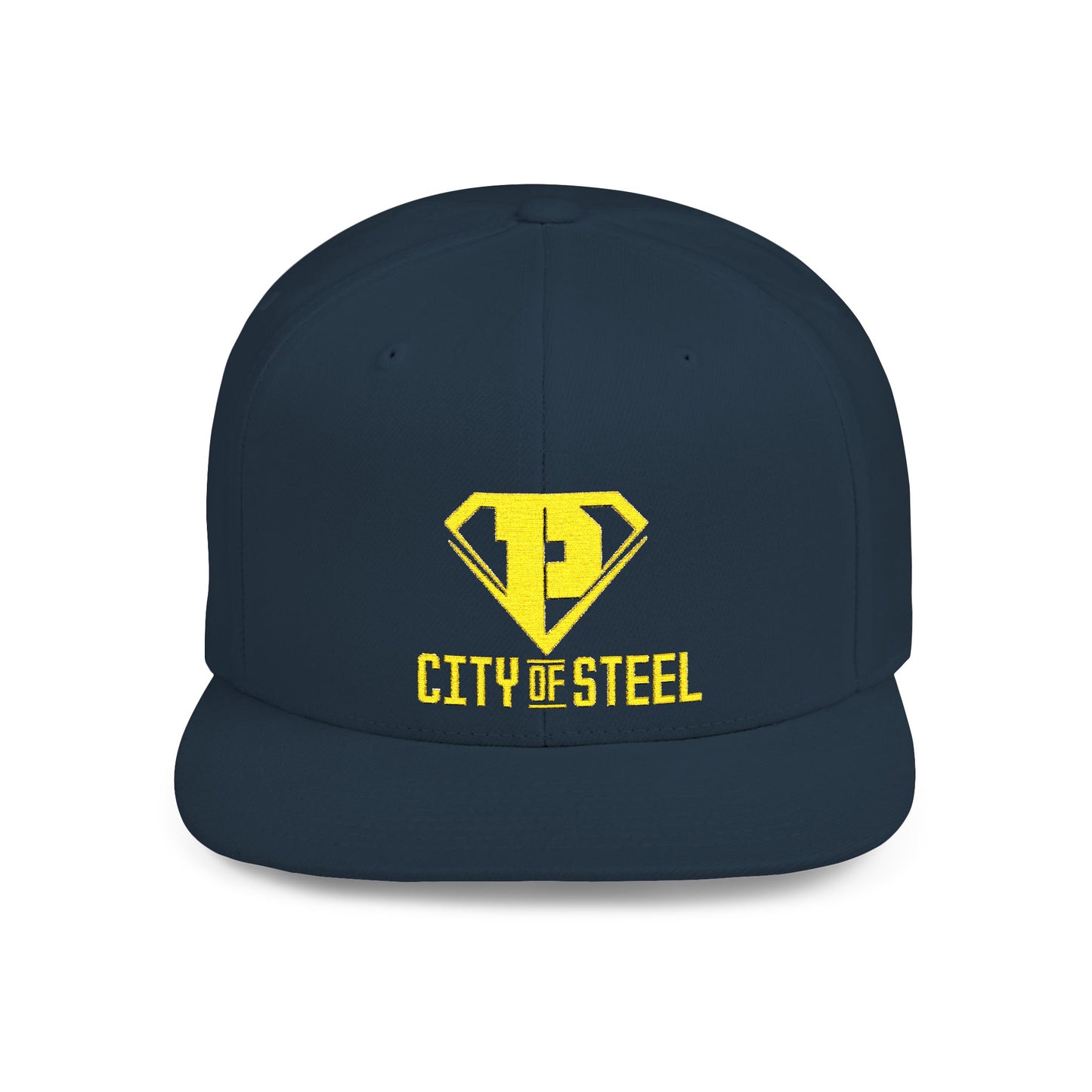 City Of Steel - Stylish Flat Bill Snapback Cap, Trendy Streetwear Hat for Men and Women, Cool Gift for Birthdays, Festivals, and Sports