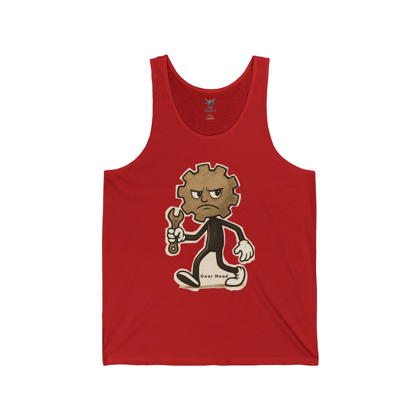 Gear Head - Unisex Jersey Tank - Bold Graphic Tee for Everyday Wear