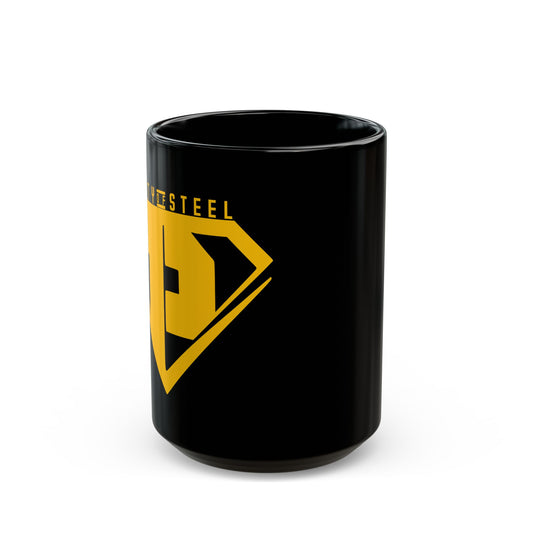 City of Steel Ceramic Mug - 11oz & 15oz Black Coffee Cup