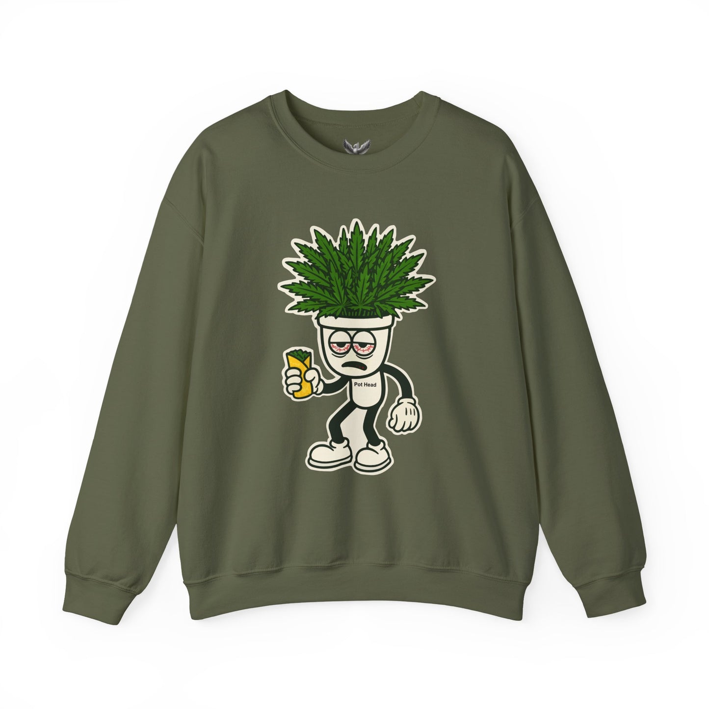 Pot Head - Unisex Crewneck Sweatshirt - Comfortable Stylish Apparel for Everyday Wear