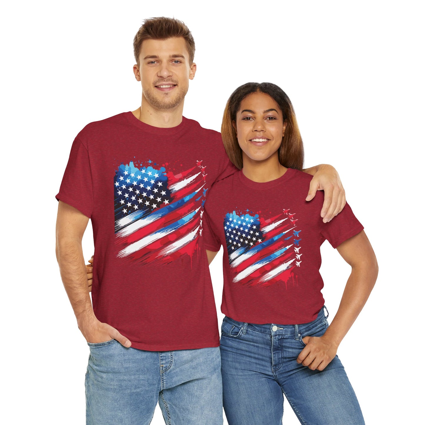 American Flag Jet Flyover Tee - Direct to Garment