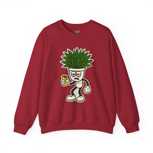 Pot Head - Unisex Crewneck Sweatshirt - Comfortable Stylish Apparel for Everyday Wear