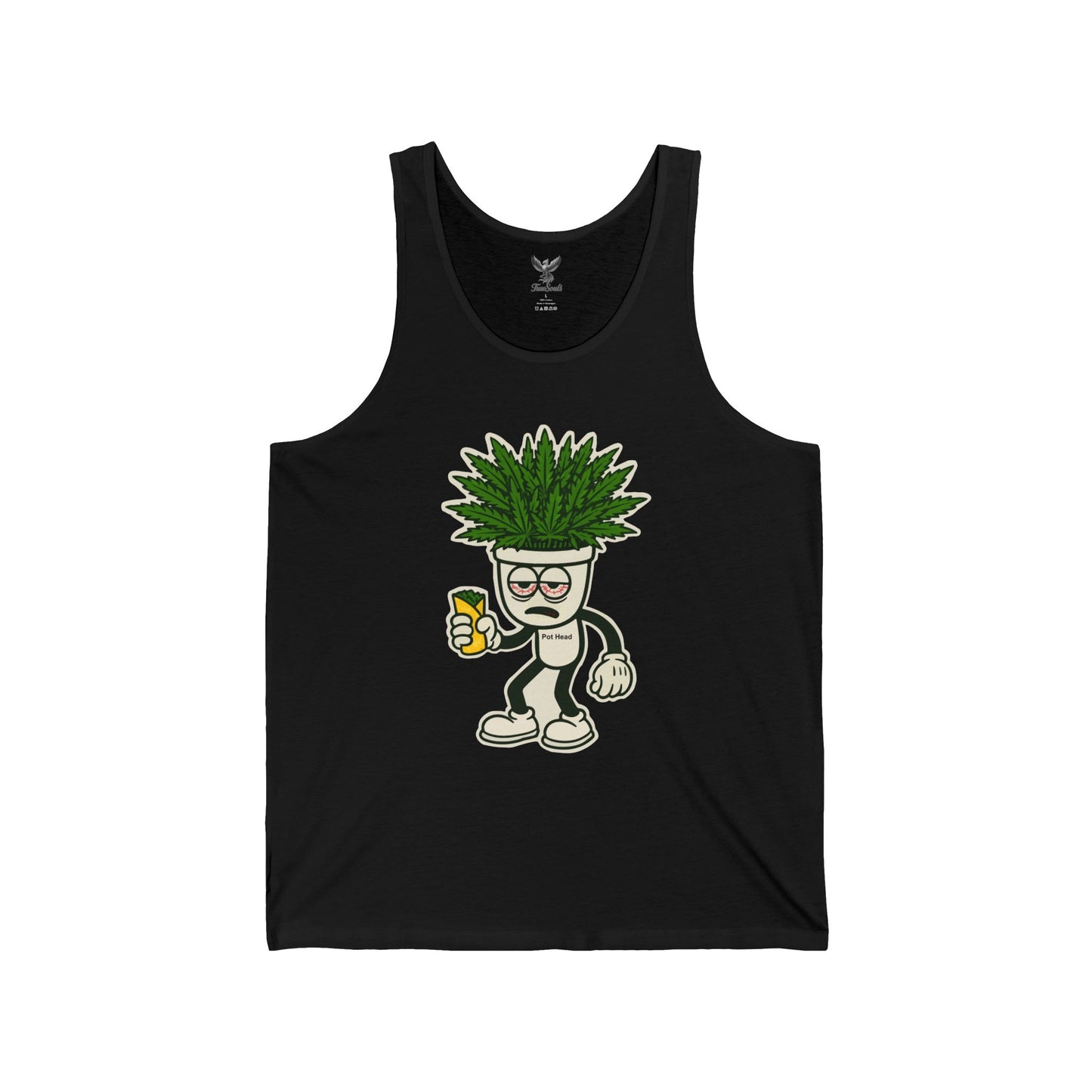 Pot Head - Unisex Jersey Tank - Bold Graphic Tee for Everyday Wear