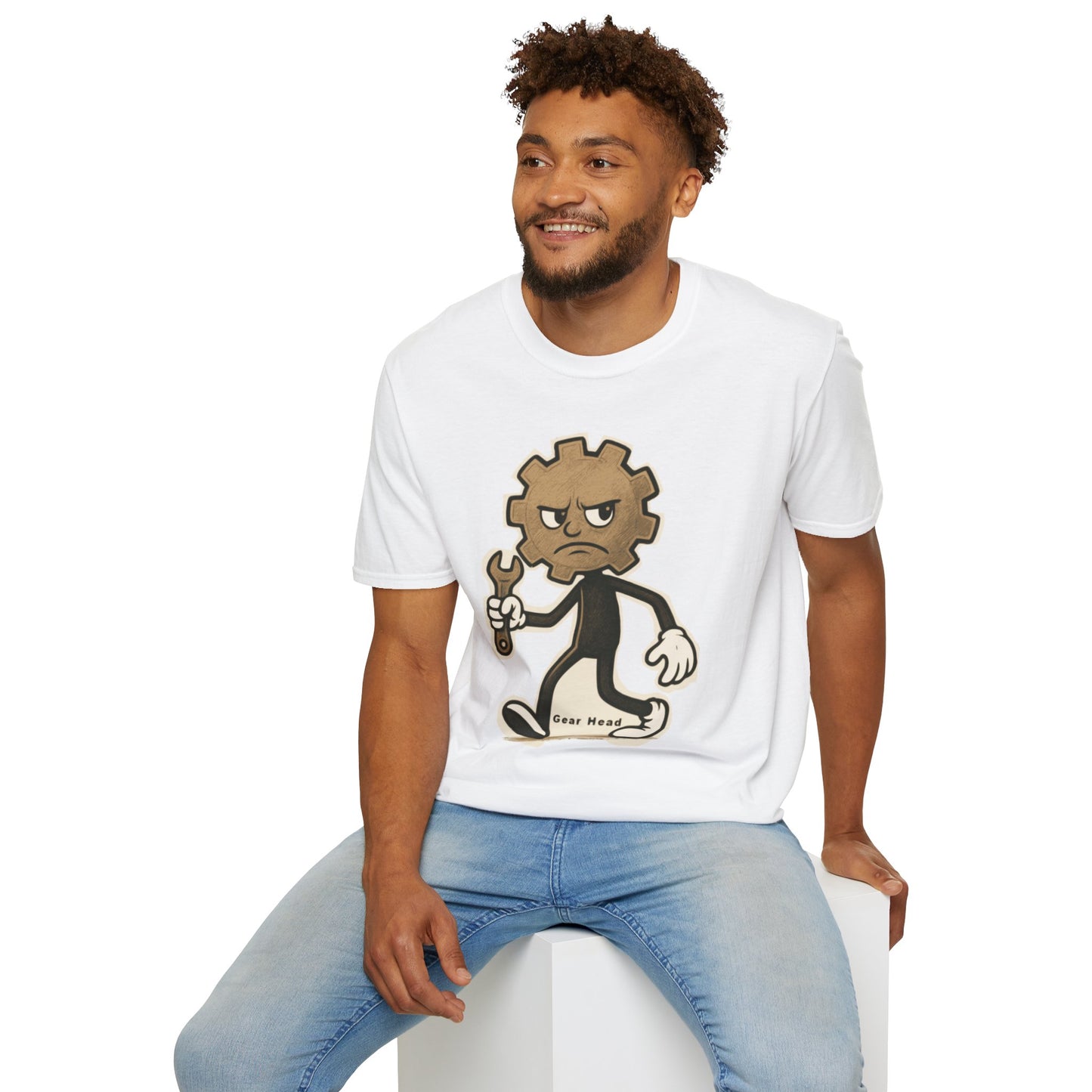 Gear Head - Funny T-Shirt - Unisex Softstyle Tee