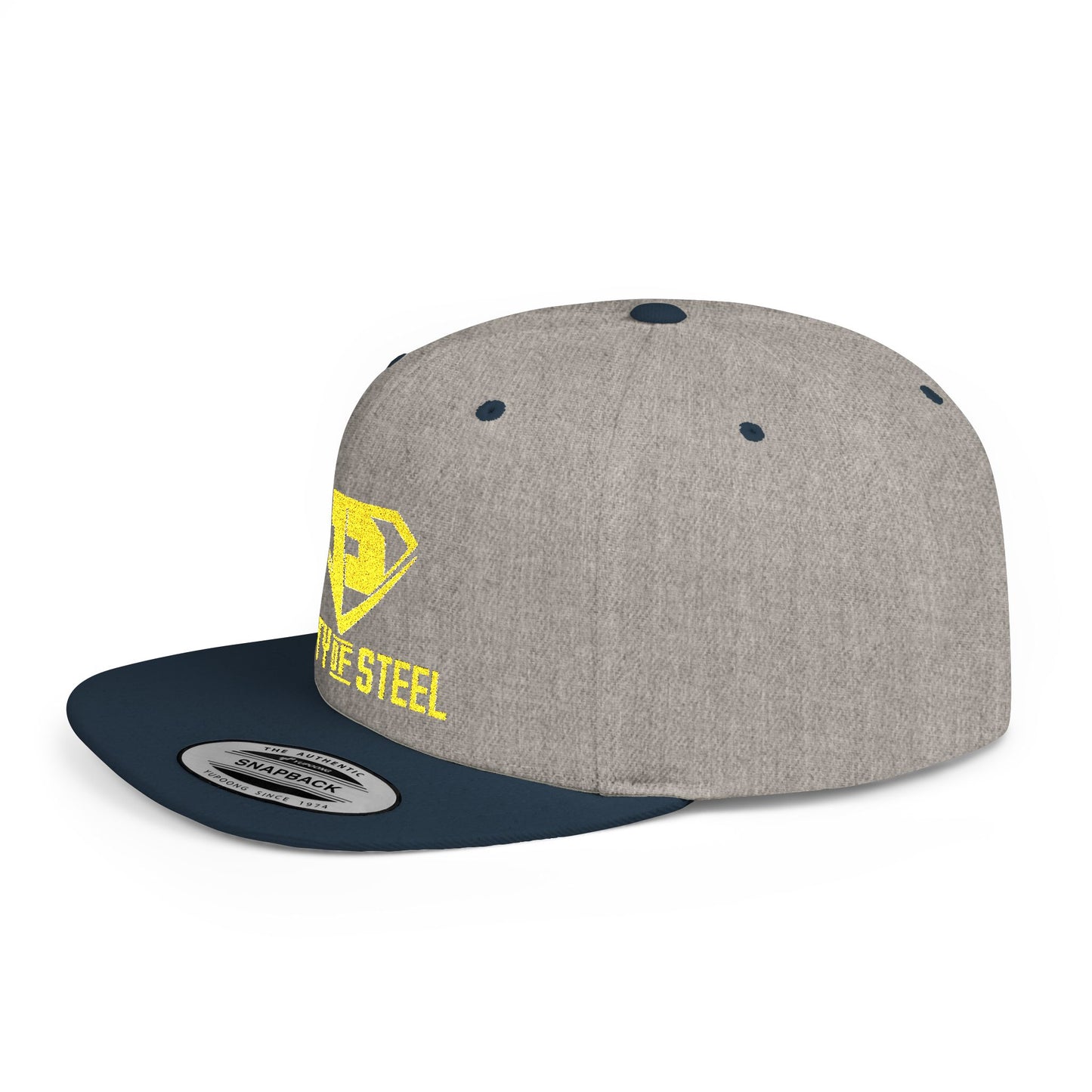 City Of Steel - Stylish Flat Bill Snapback Cap, Trendy Streetwear Hat for Men and Women, Cool Gift for Birthdays, Festivals, and Sports