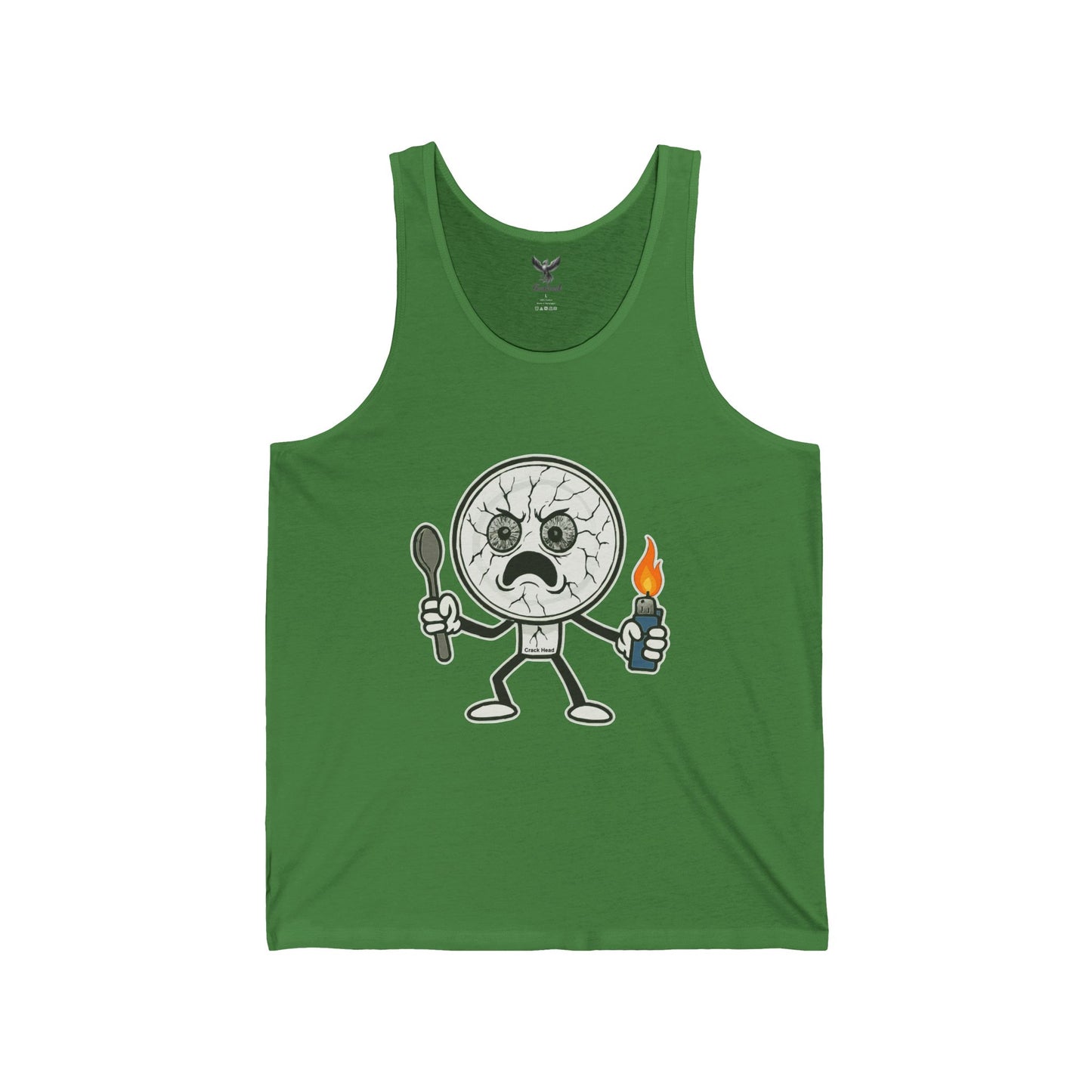 Crack Head - Unisex Jersey Tank - Bold Graphic Tee for Everyday Wear