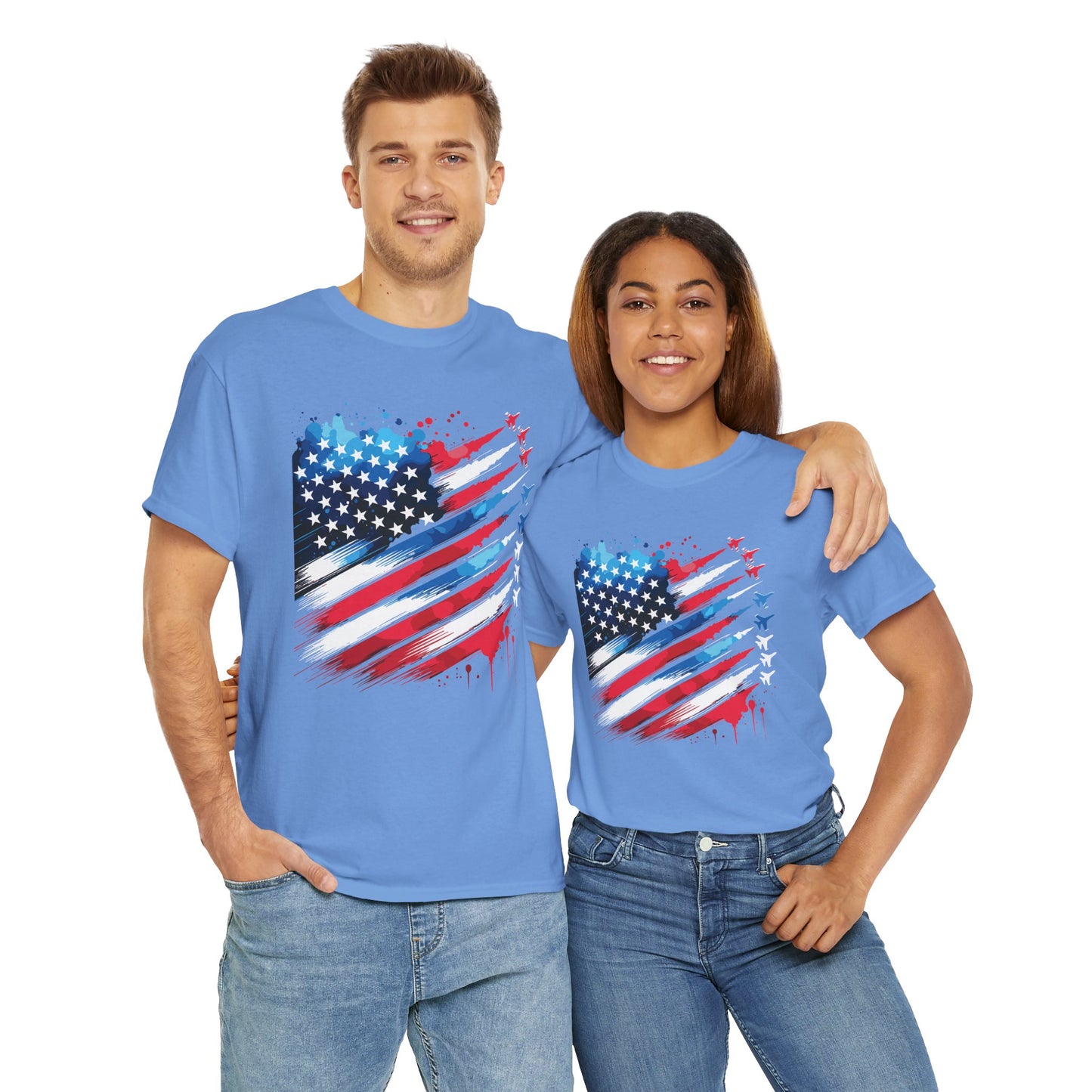 American Flag Jet Flyover Tee - Direct to Garment