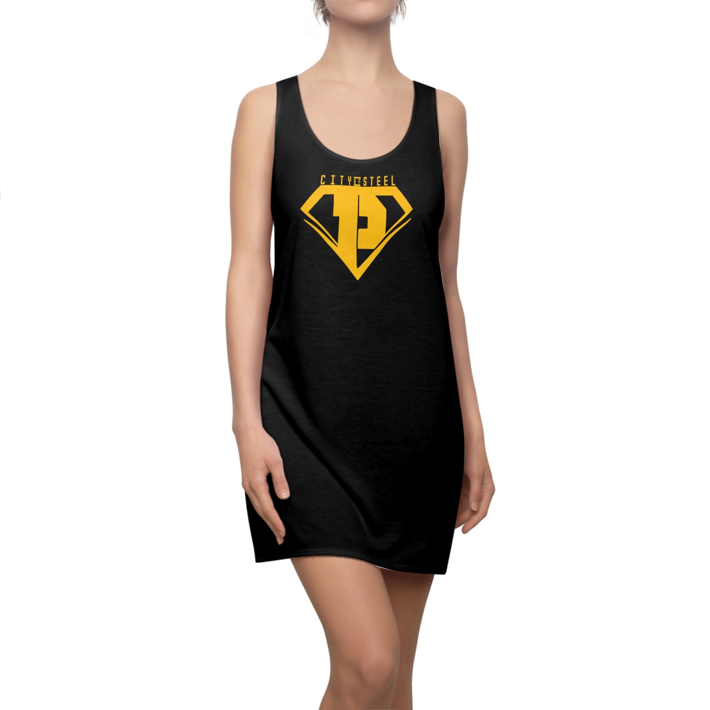 City of Steel Racerback Dress - Casual Summer Dress, Sportswear, Gift for Her, Activewear.