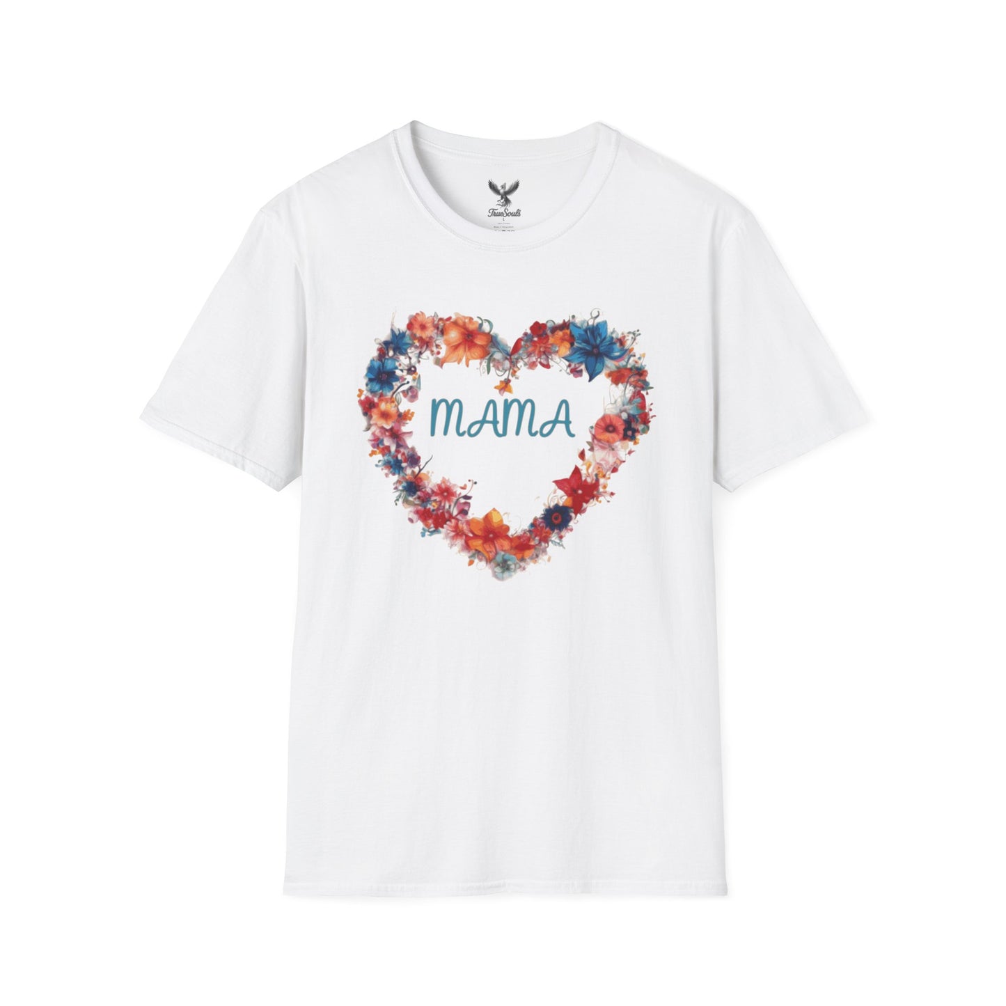 Mama Flower Heart - Unisex Softstyle T-Shirt Graphic