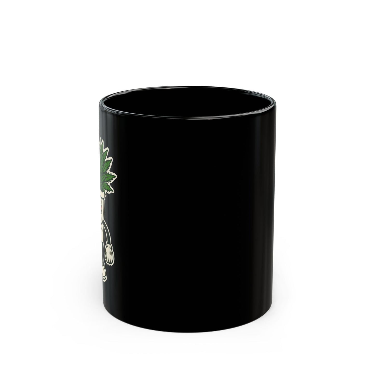 Pot Head Ceramic Mug - 11oz & 15oz Black Coffee Cup