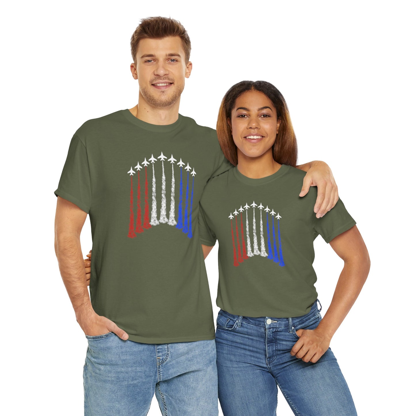 Jet Flyover Shirt Red, White and Blue - Direct to Garmnet
