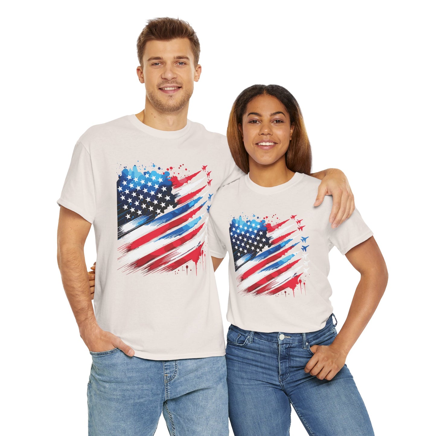 American Flag Jet Flyover Tee - Direct to Garment