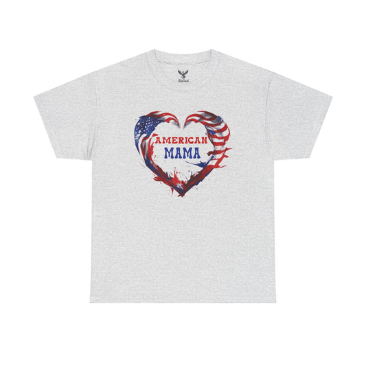 American Mama Heart Tee | Patriotic Shirt for Moms