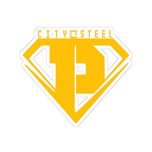 City of Steel Kiss-Cut Stickers - Perfect for Personalizing Laptops, Water Bottles, Cars, etc.