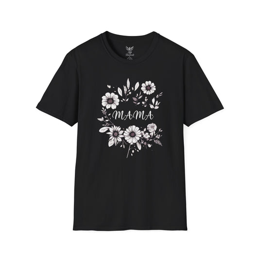 Mama- Flowers - Unisex Softstyle T-Shirt Graphic