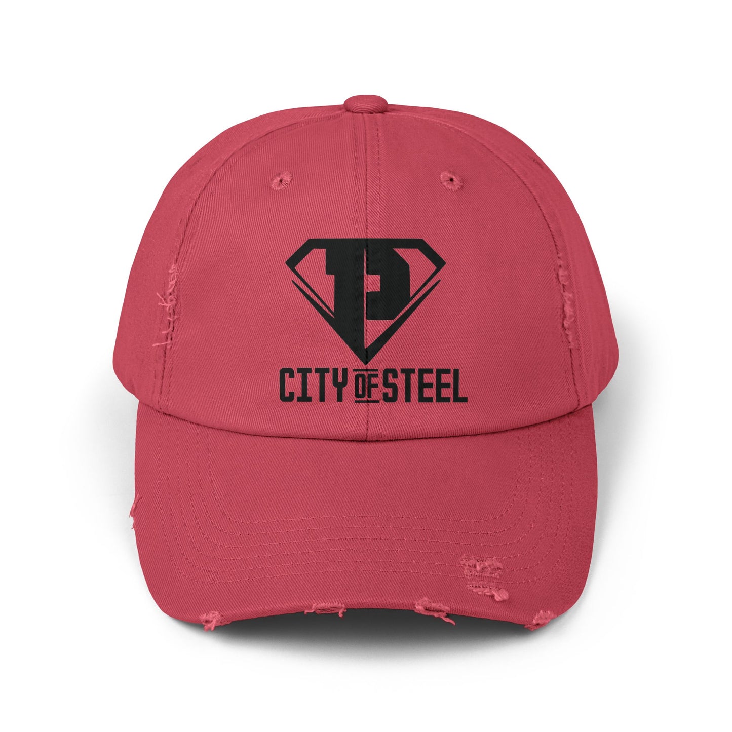 City Of Steel - Stylish Distressed Cap, Casual Fashion, Summer Accessory, Great for Outdoor Activities, Gift for Him/Her