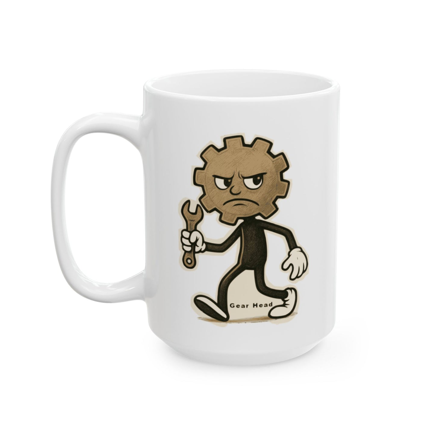 Gear Head - Funny Ceramic Mug - 11oz & 15oz Ceramic Coffee Cup