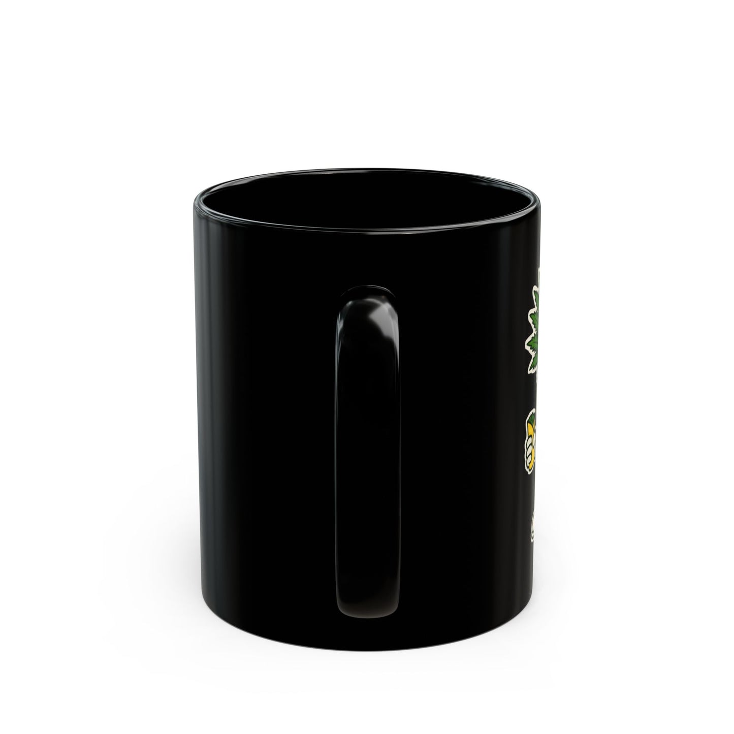 Pot Head Ceramic Mug - 11oz & 15oz Black Coffee Cup